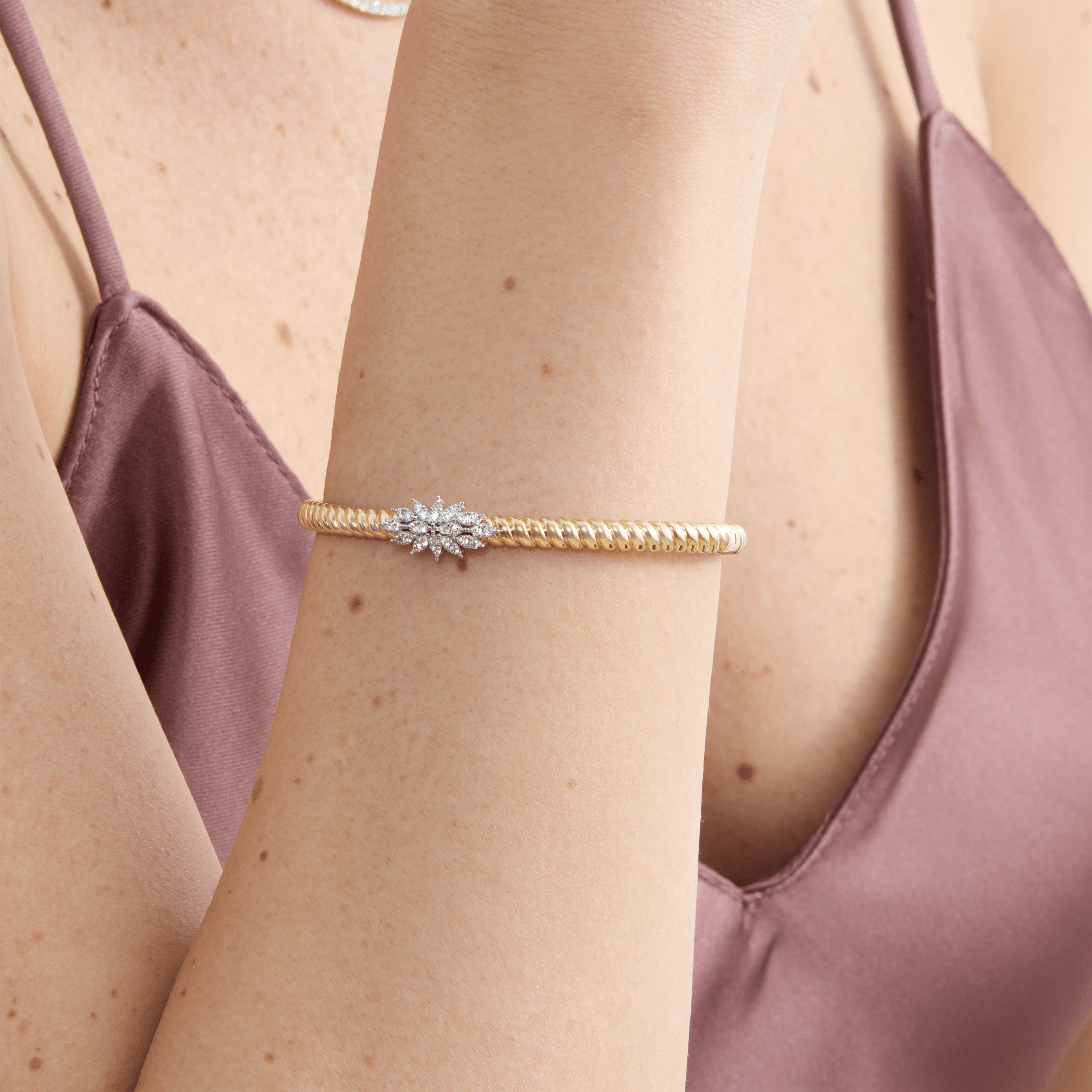Gleaming Spiral Bracelet