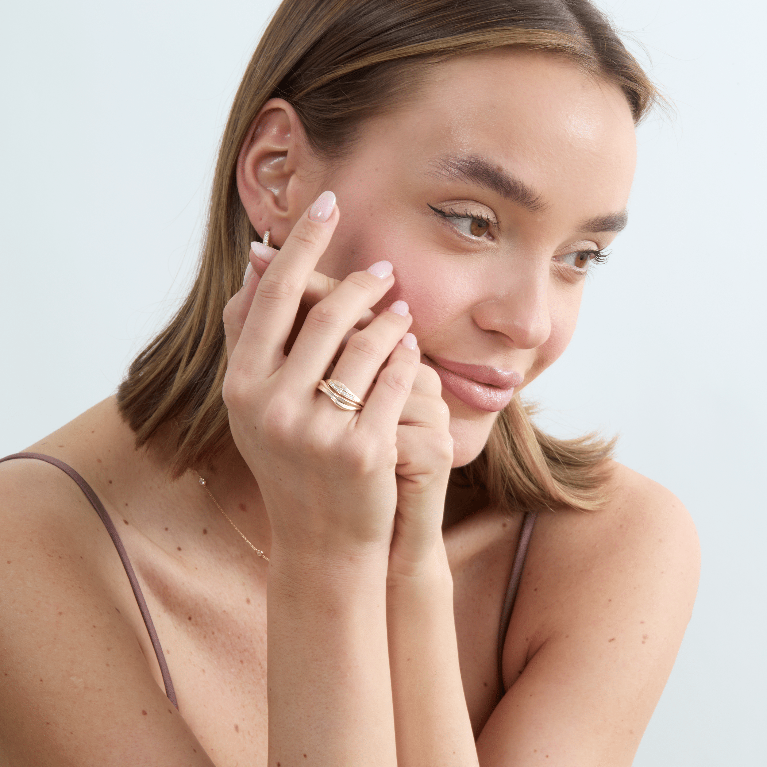 Whispering Spiral Ring Set