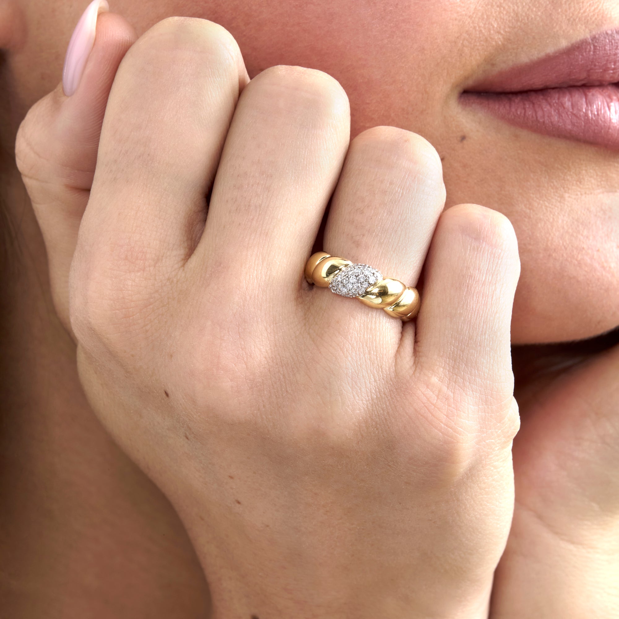 Luxe Crescent Diamond Ring