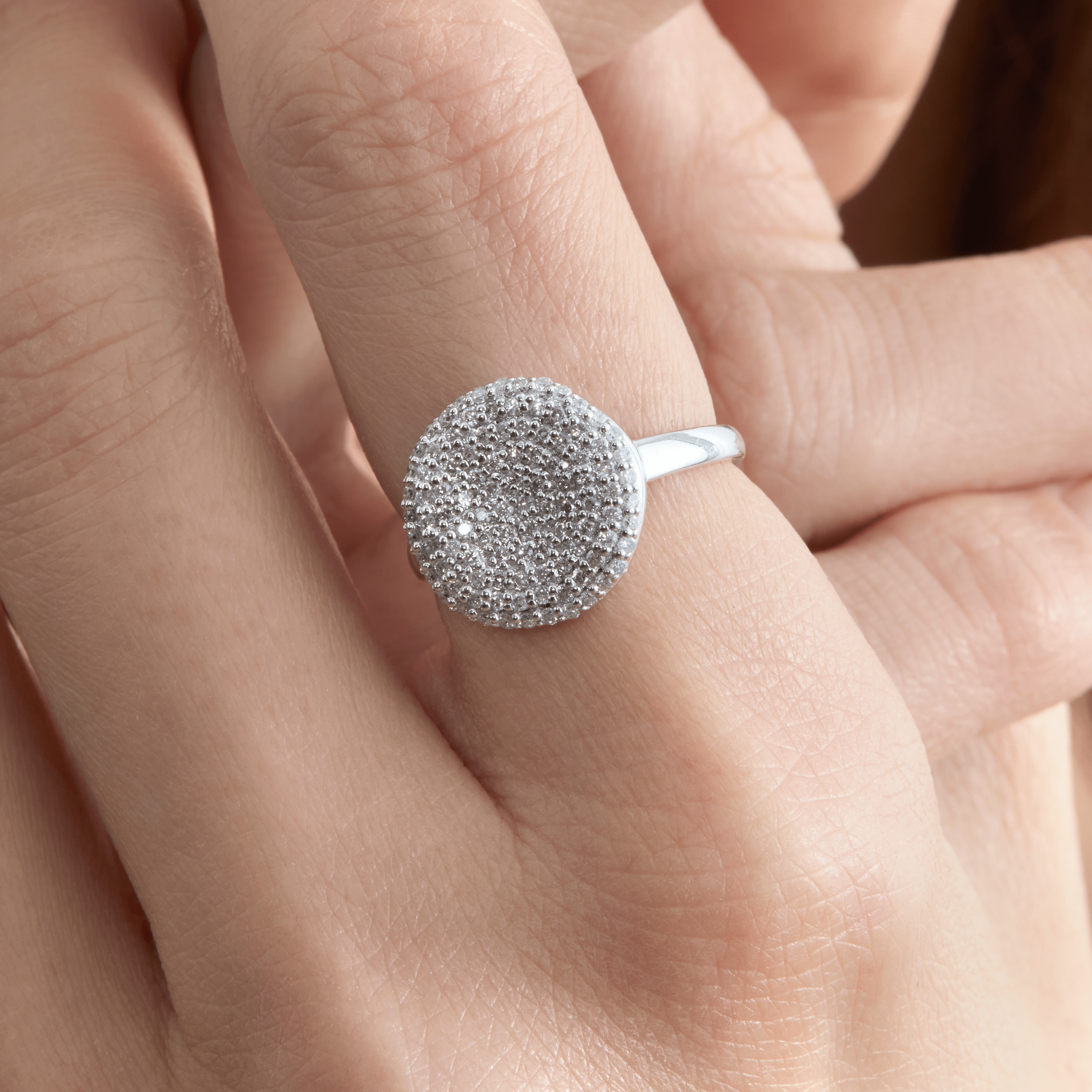 Brilliant Round Accent Ring