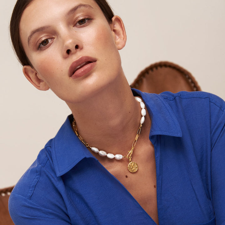Foret Pearl Link Chain Necklace - Jewel Edition