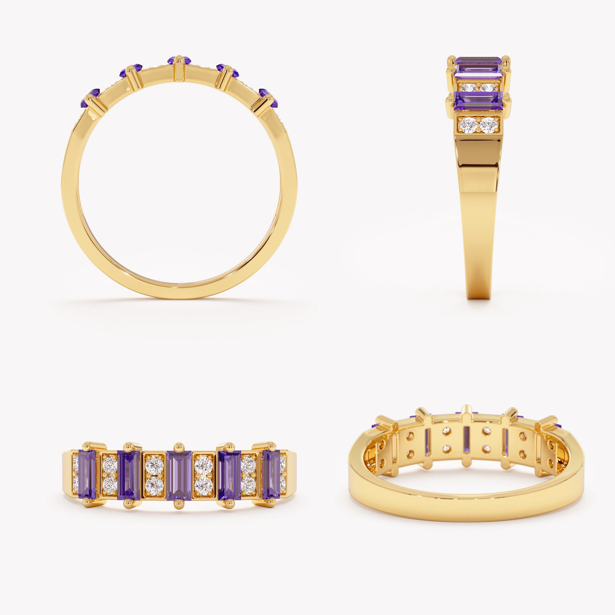 Serene Spark Tanzanite Band Ring