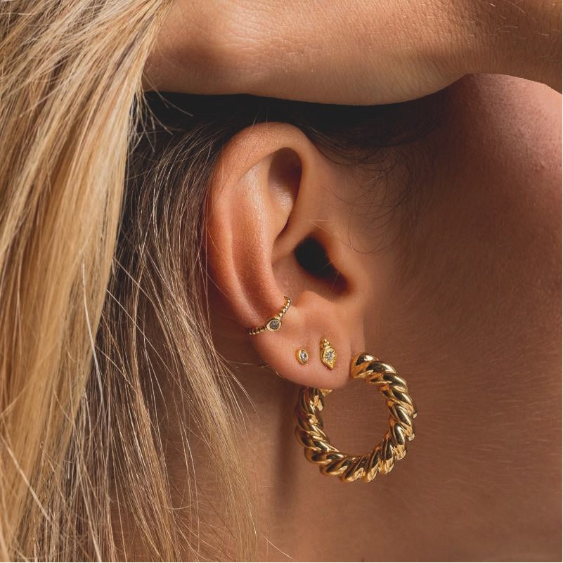 Agatha Minimalist Ear Cuff - Jewel Edition