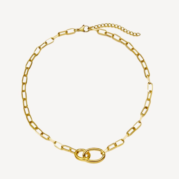Joyce Necklace: Symbol of Friendship in Gold-Plated Steel - Jewel Edition