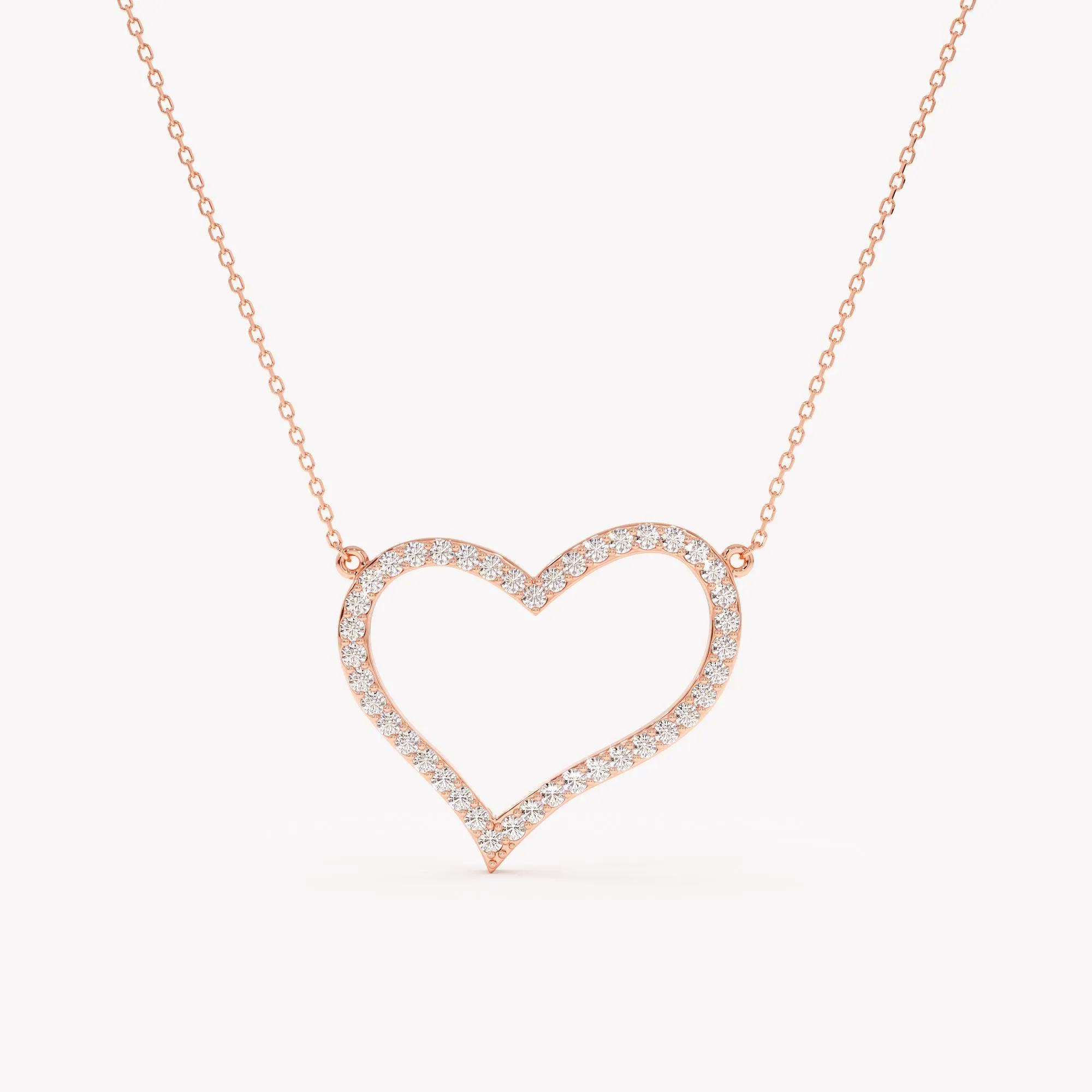 Dainty Sweet Open Heart Necklace