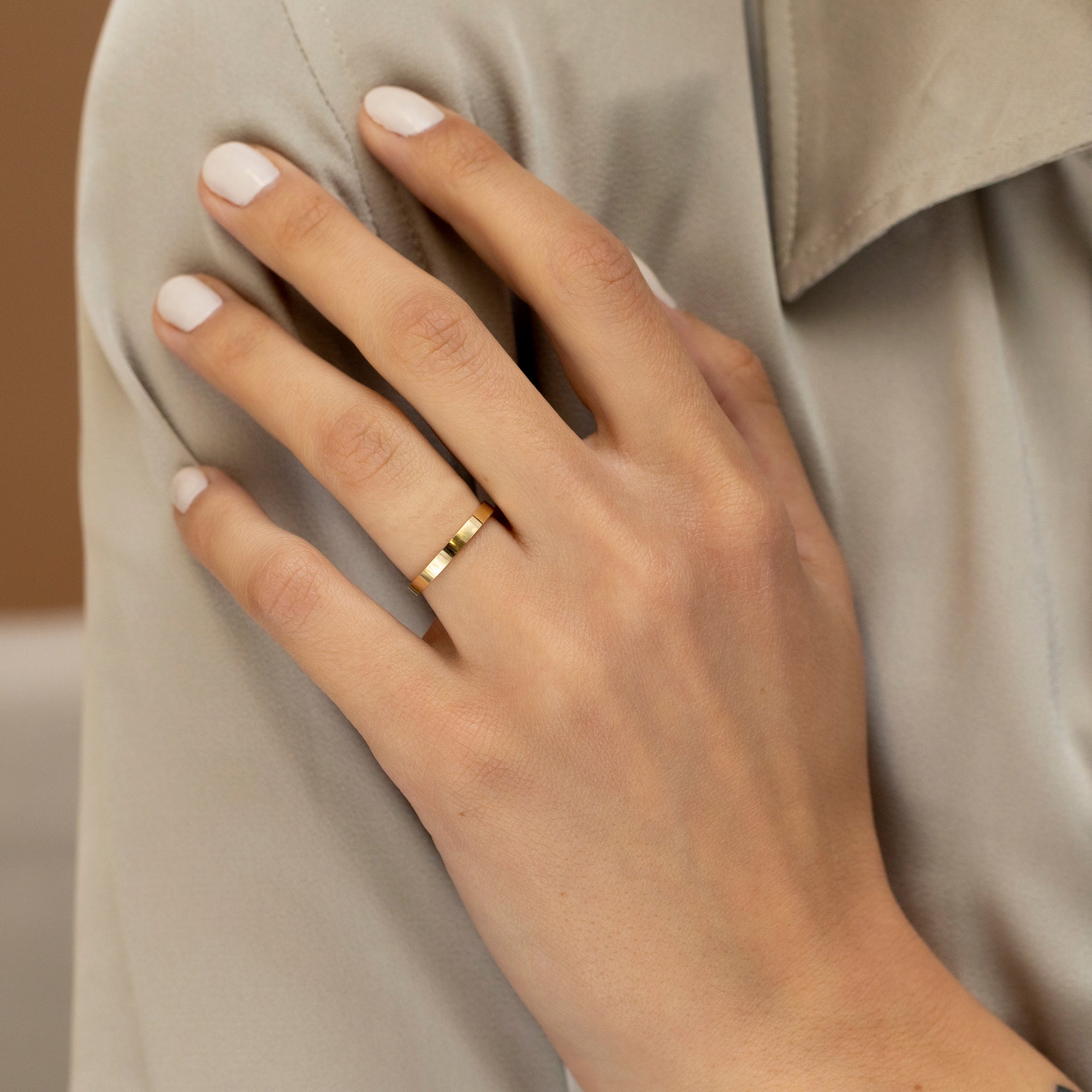 Flat Edge Hollow Ring