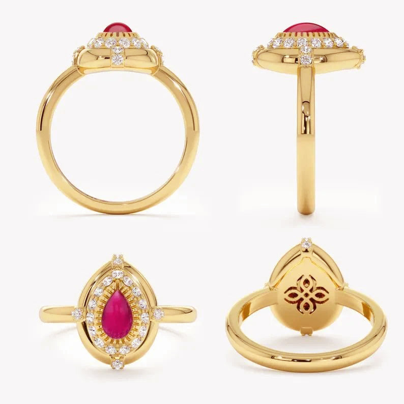 Petal Pink Statement Ring