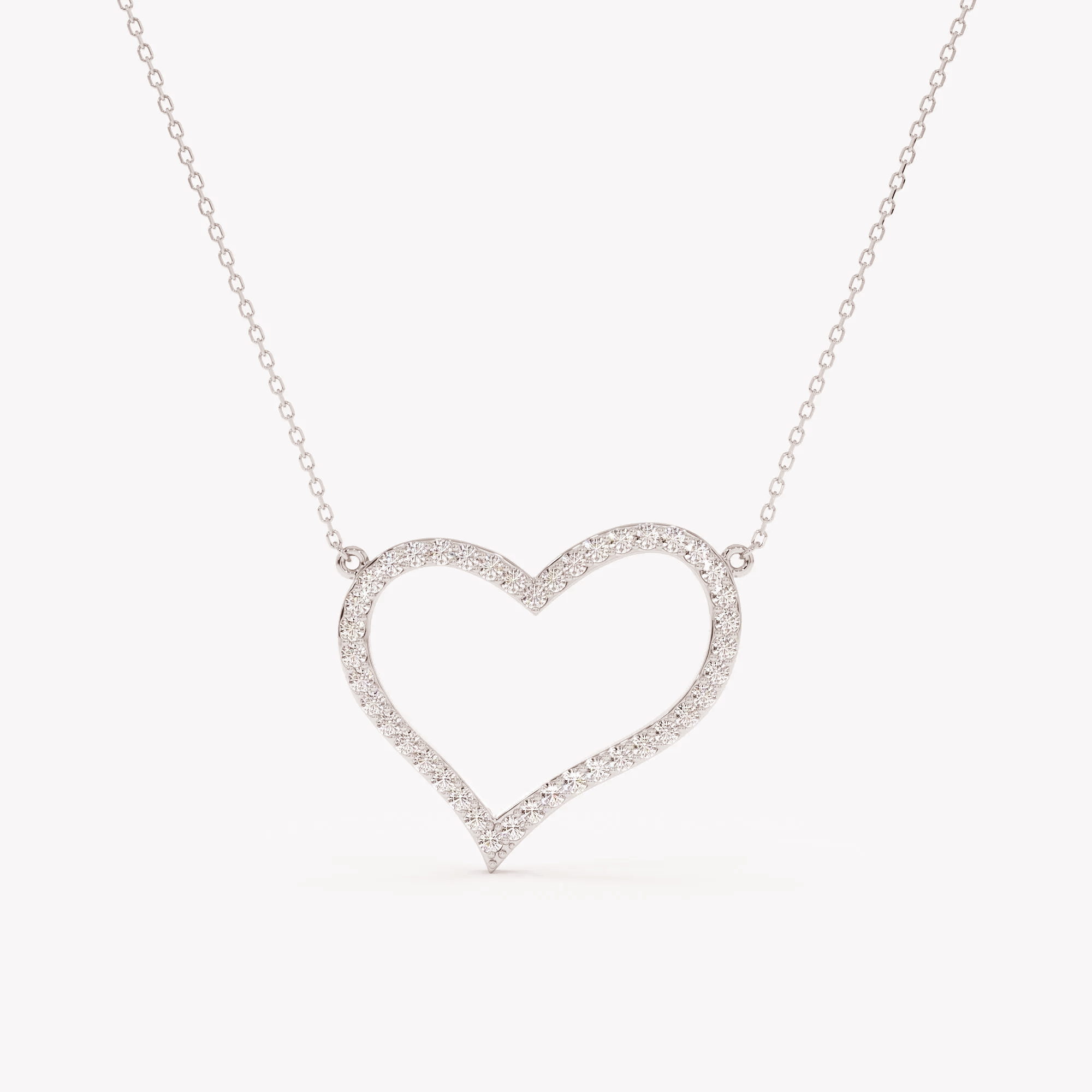 Dainty Sweet Open Heart Necklace