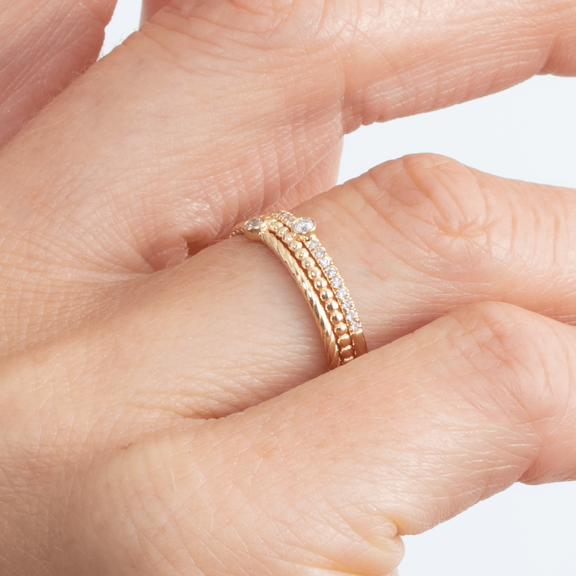 Triple Glam Stack Ring