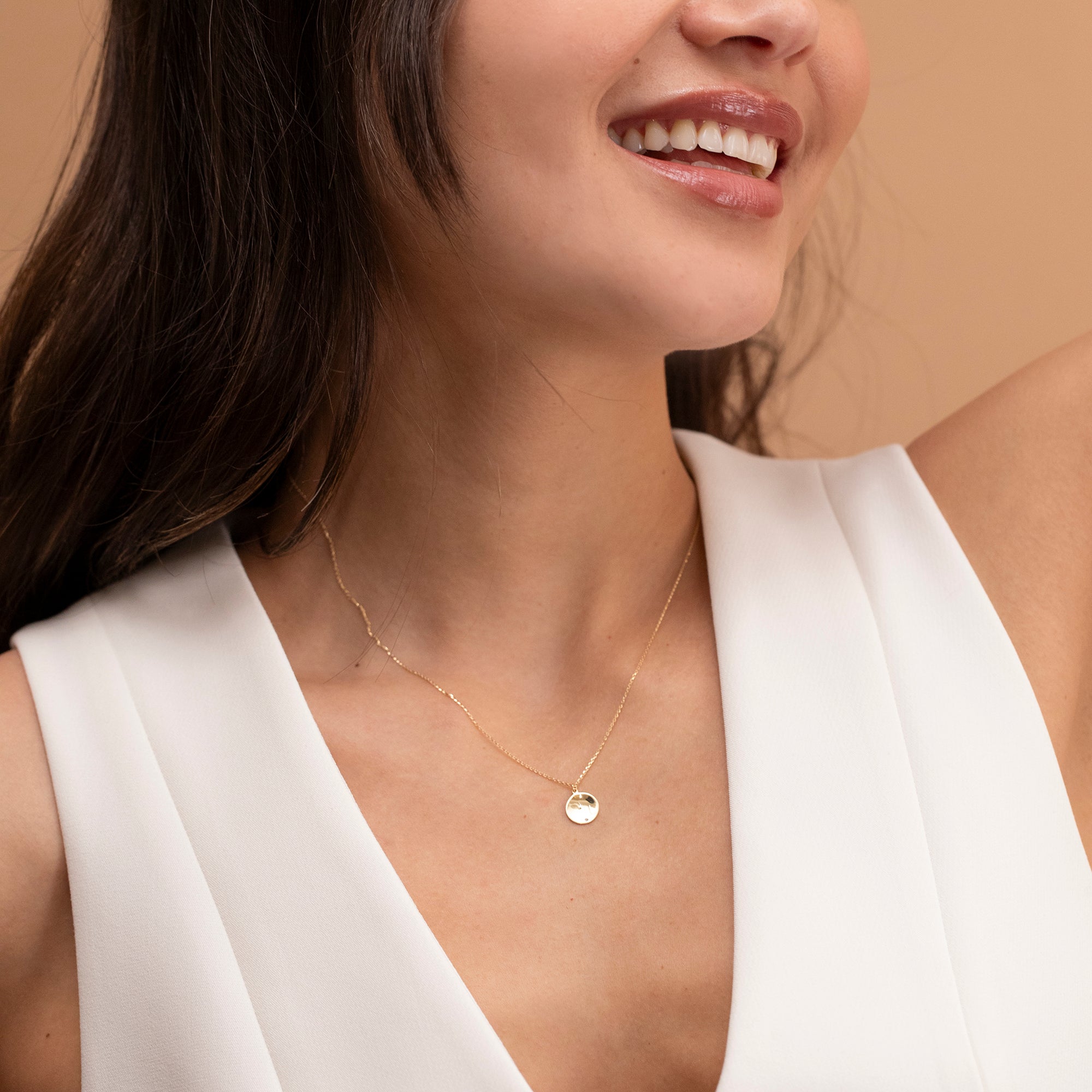 Single Spark Disc Necklace