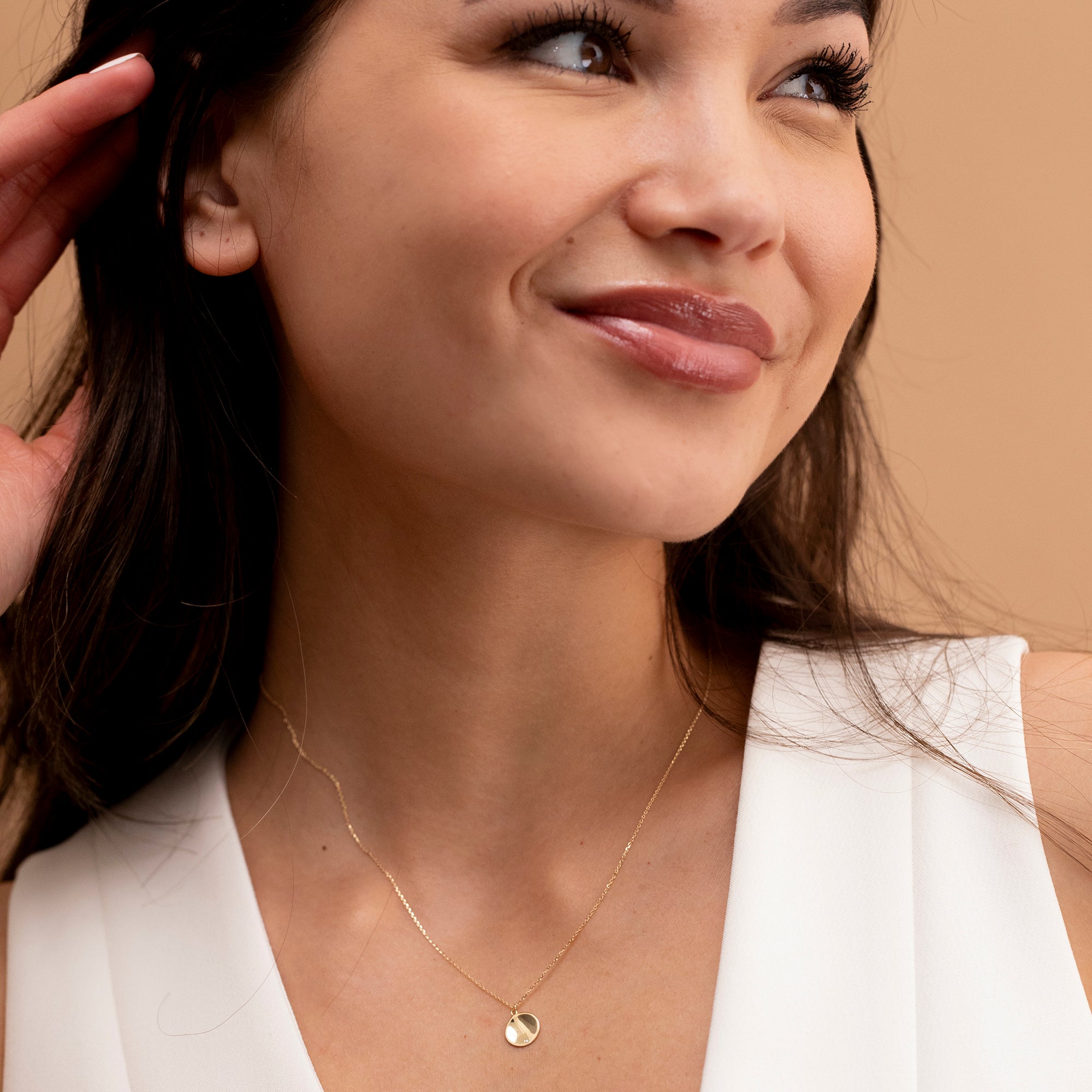 Single Spark Disc Necklace