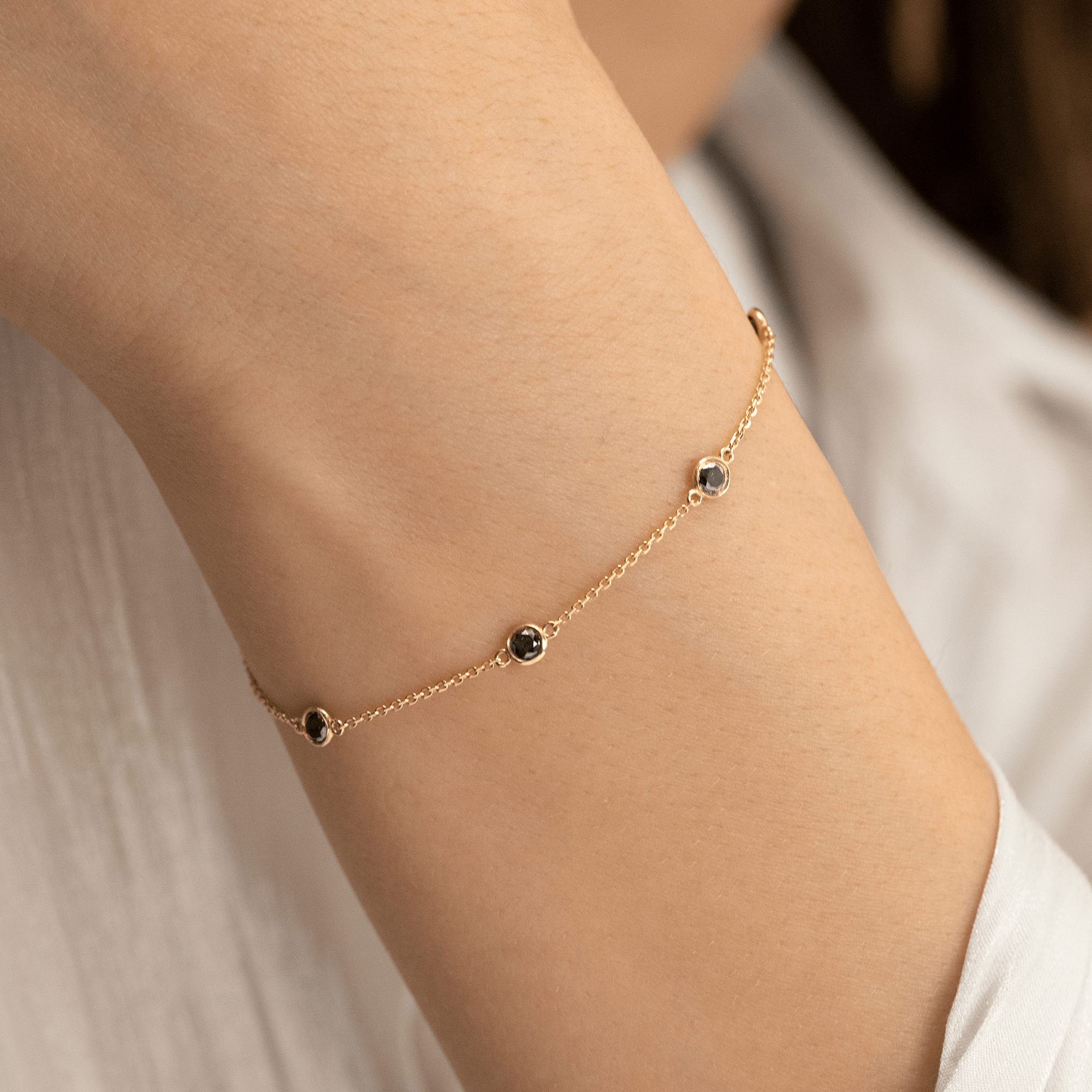 Onyx Glam Station Bracelet