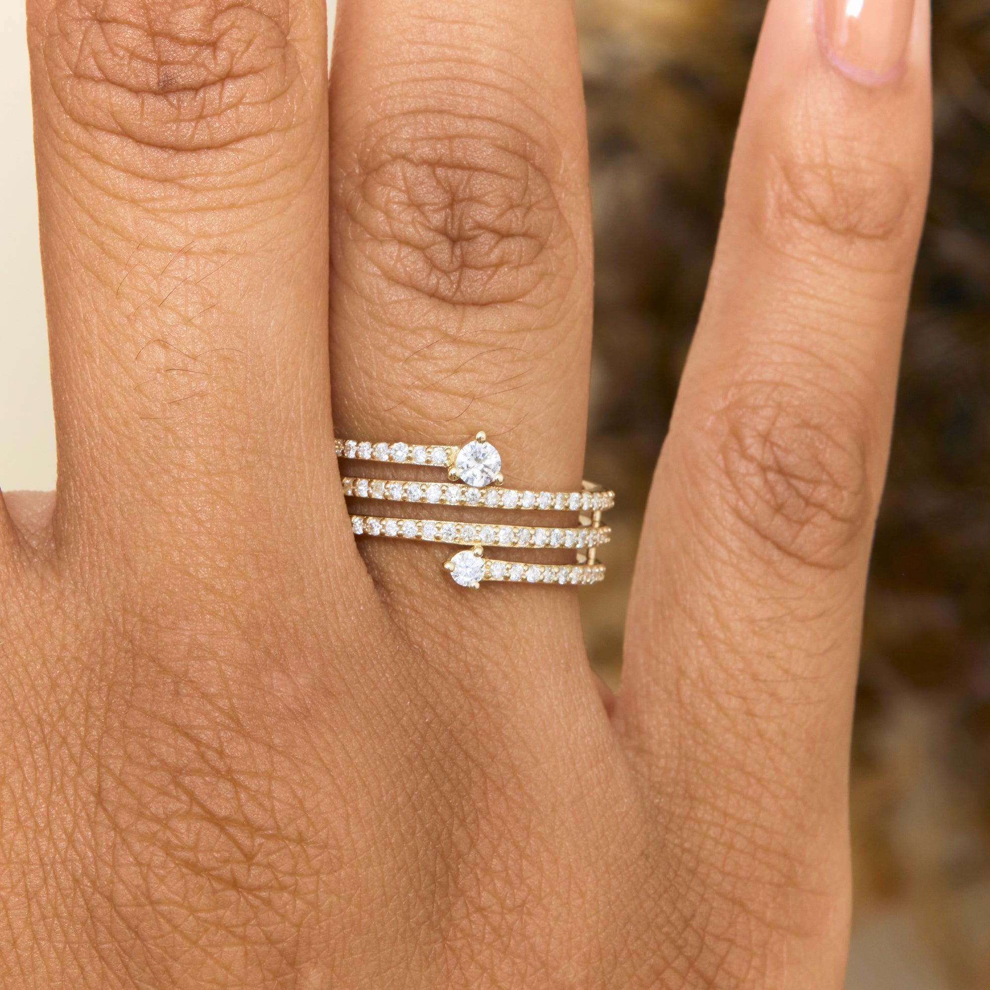 Infinity Coil Diamond Ring