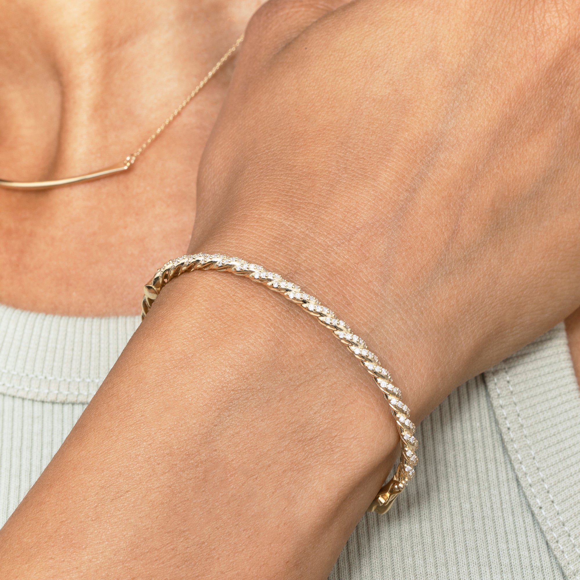 Diamond Braid Bracelet