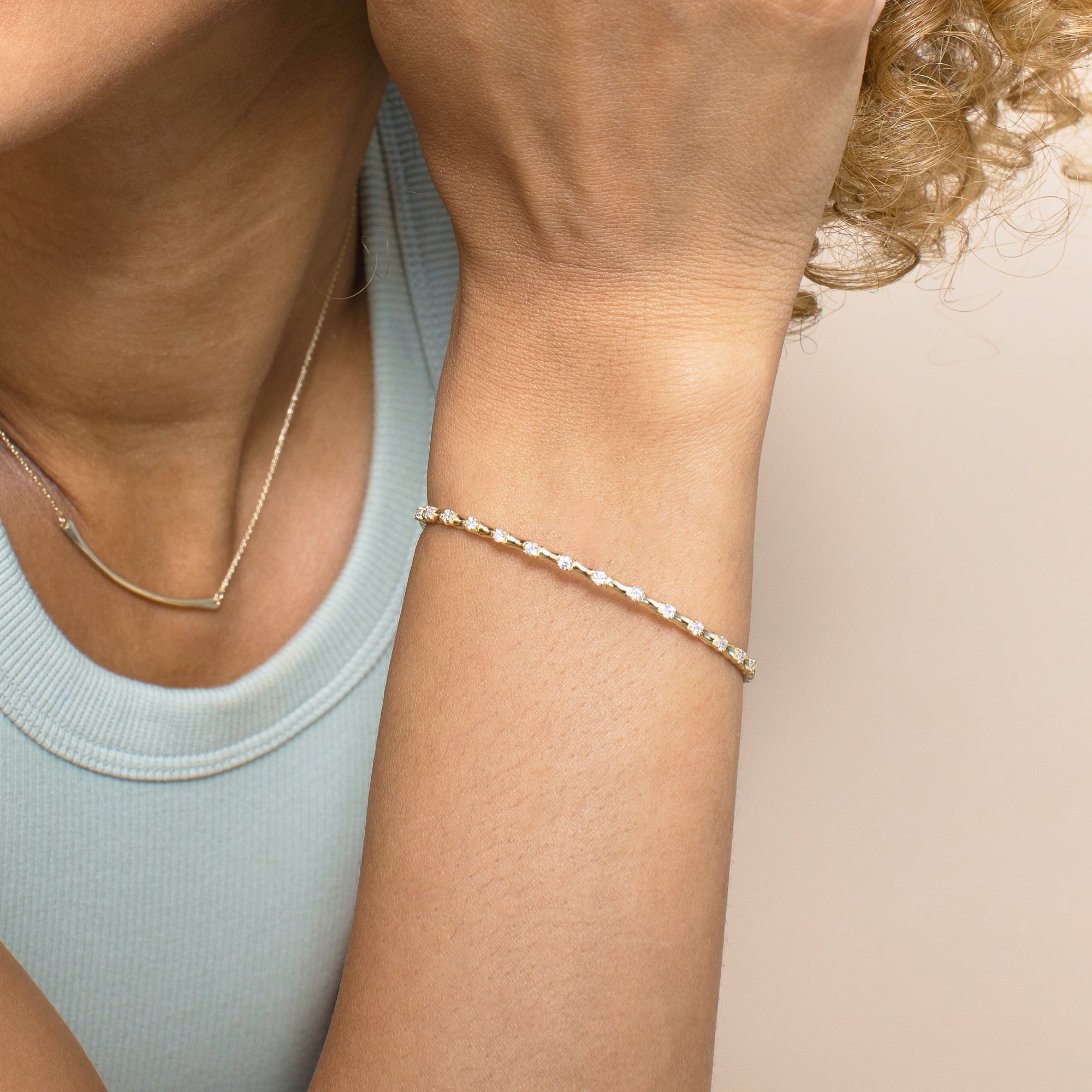 Linear Elegance Bangle Bracelet