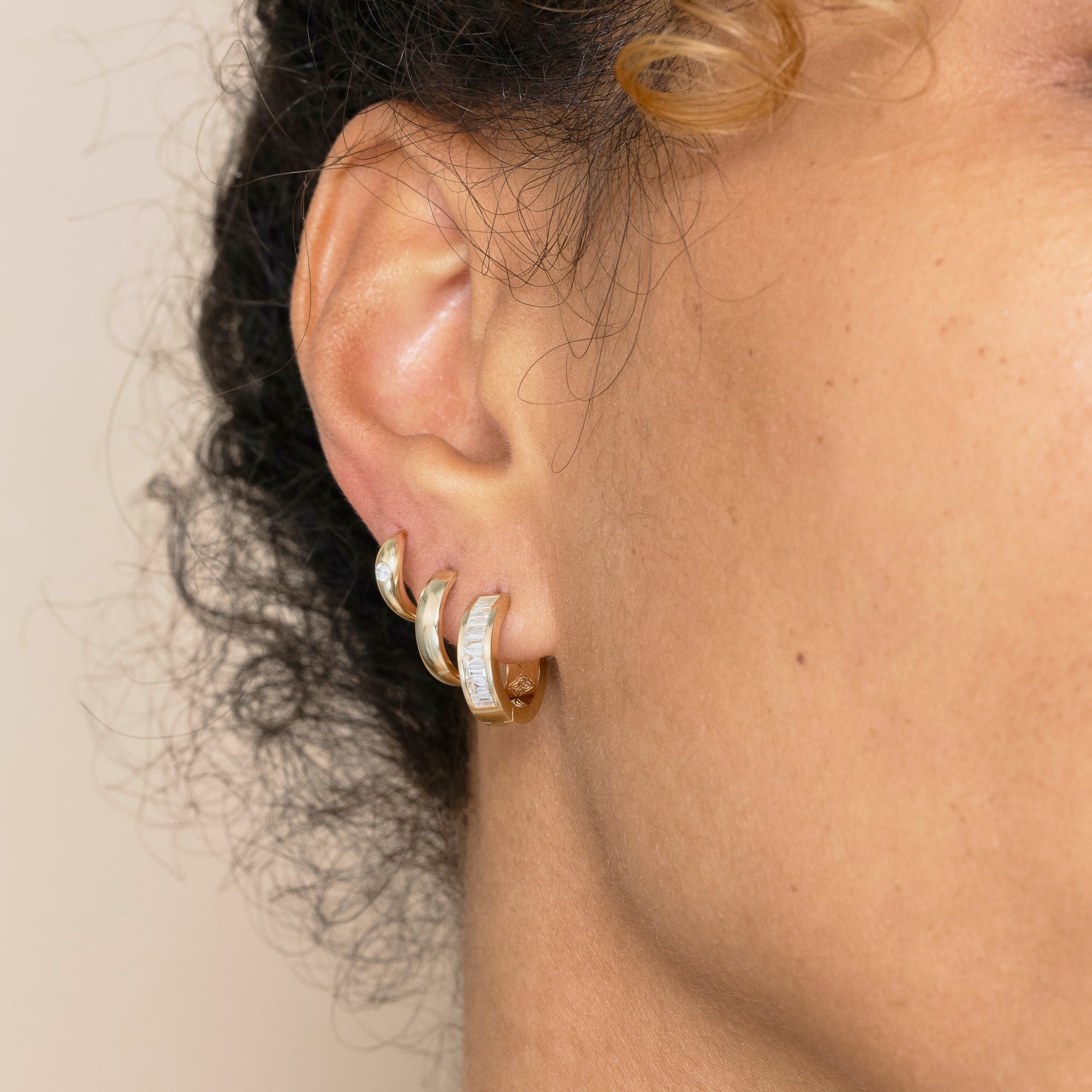 Glint Baguette Diamond Earrings