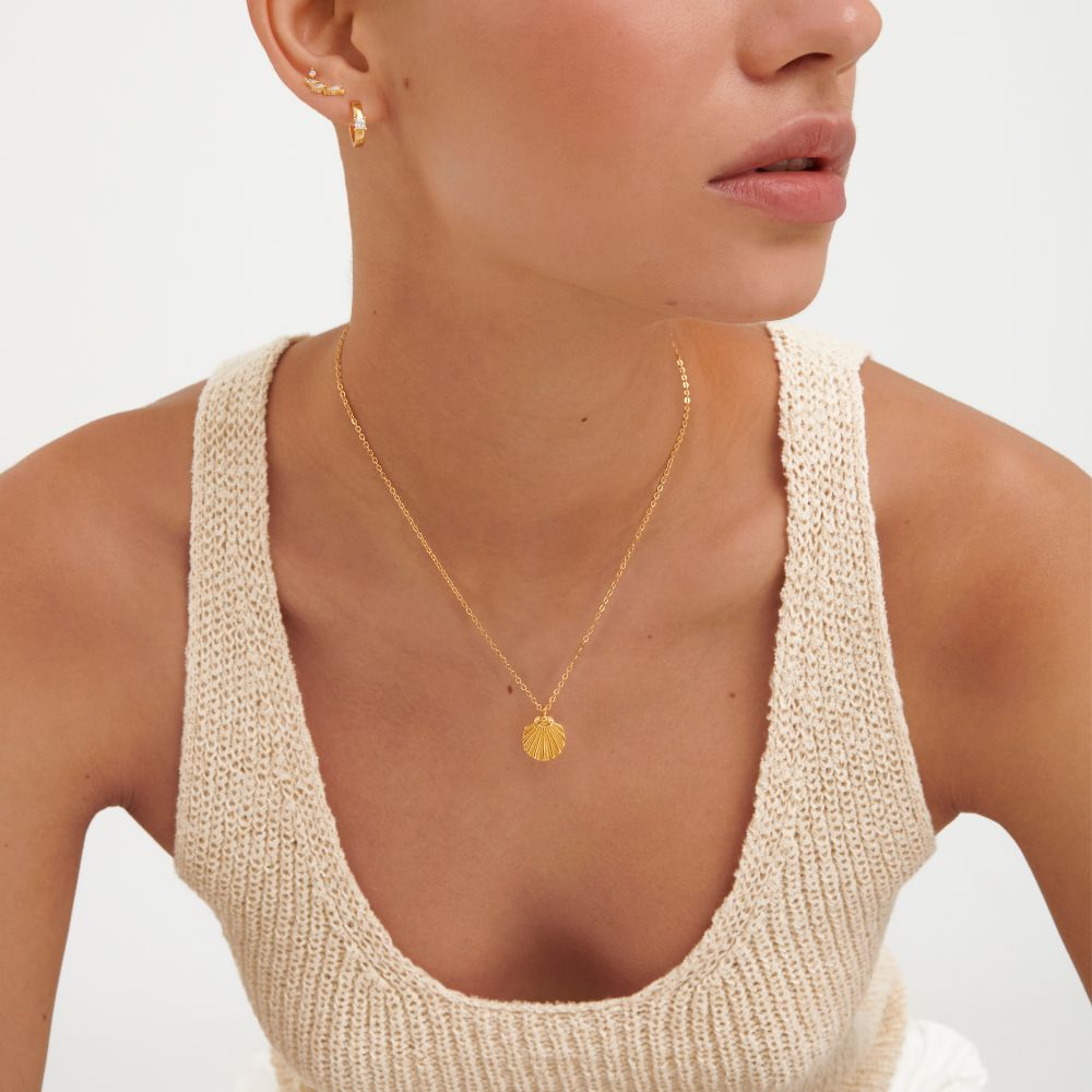 Galit Seashell Charm Necklace - Jewel Edition