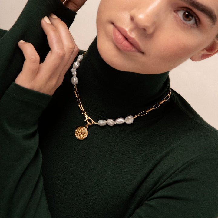 Foret Pearl Link Chain Necklace - Jewel Edition