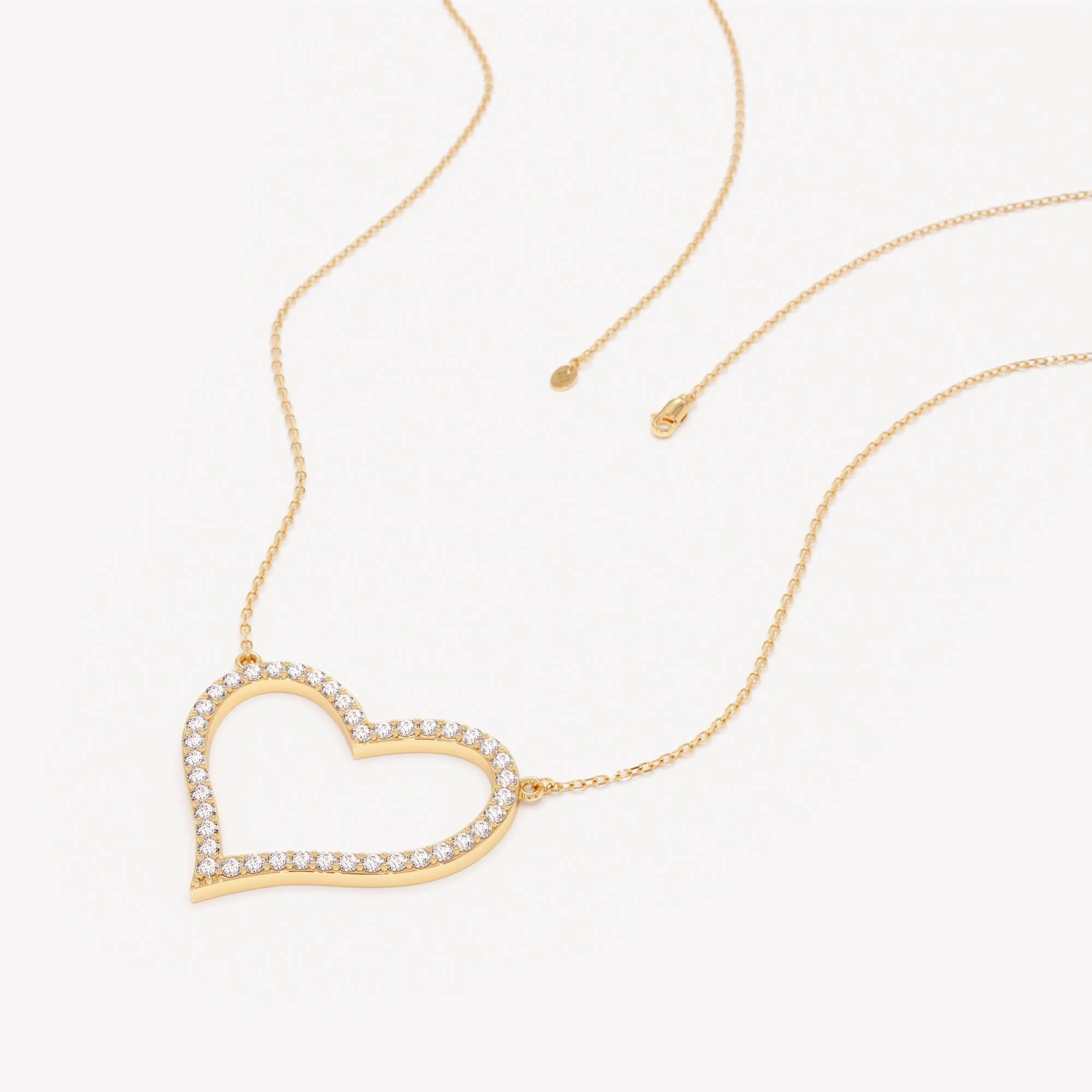 Dainty Sweet Open Heart Necklace