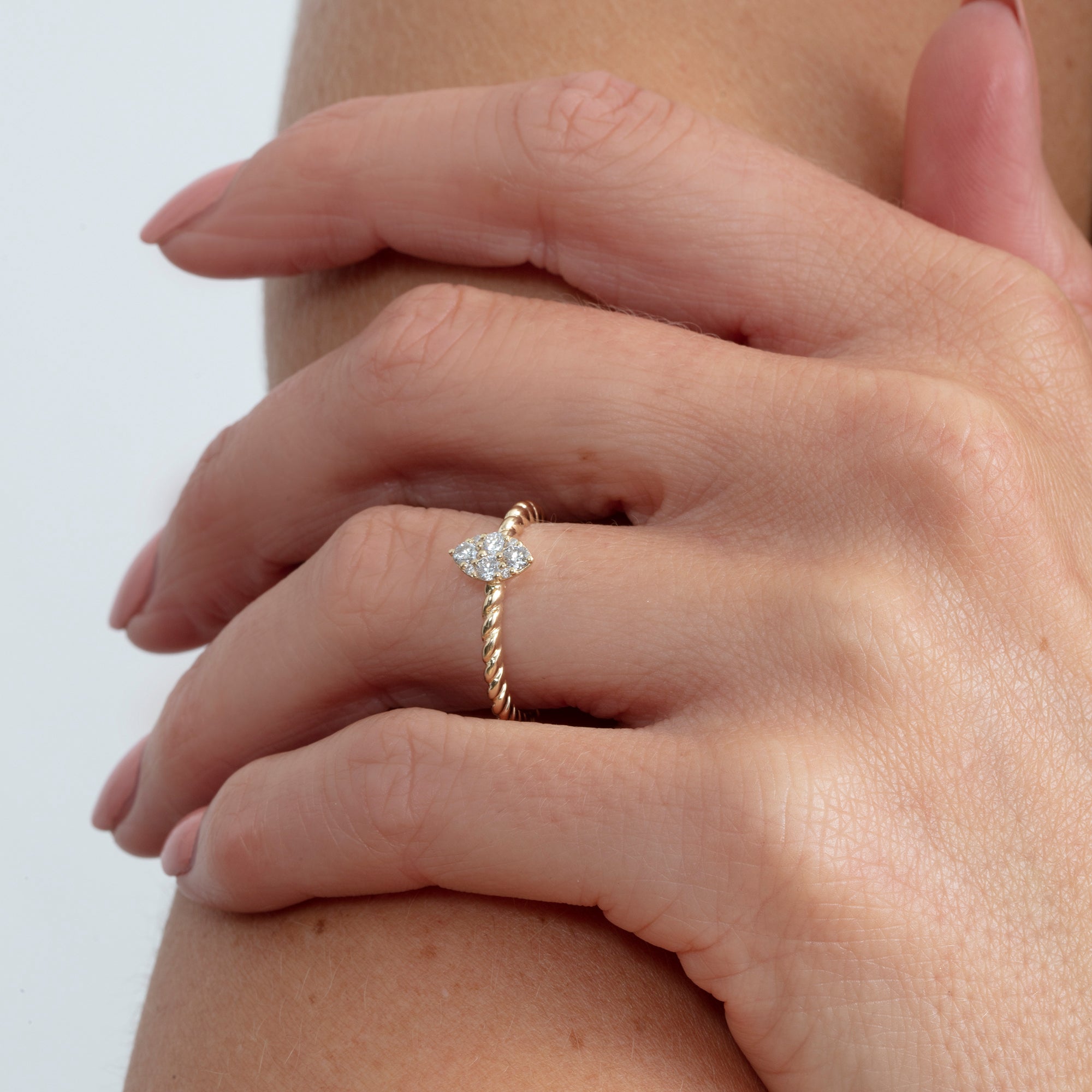 Marquise Eternity Pave Ring