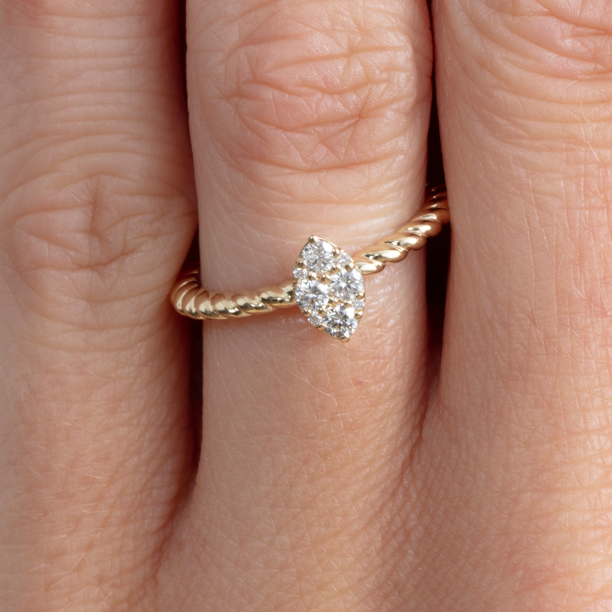 Marquise Eternity Pave Ring