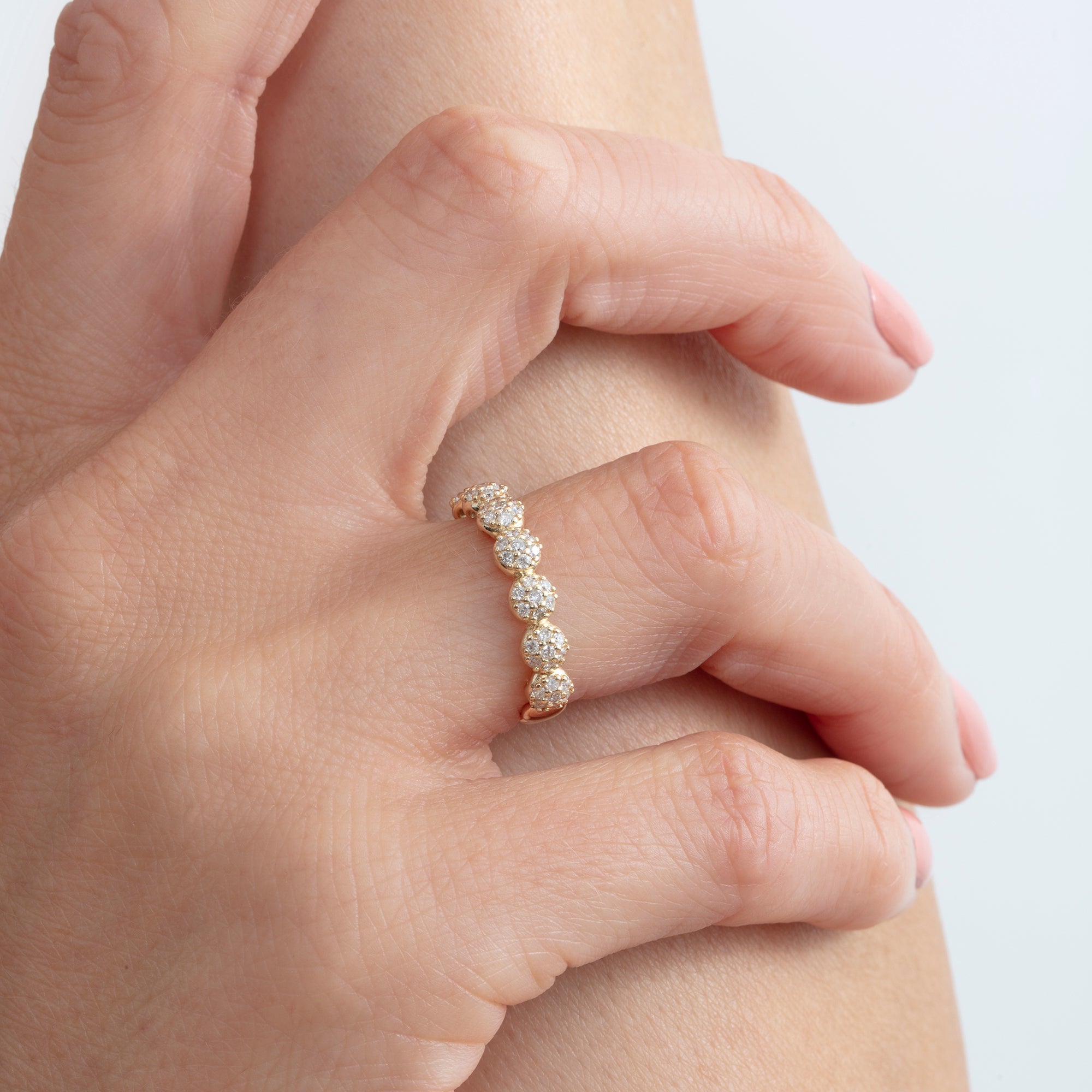 Pave Bubble Band Ring