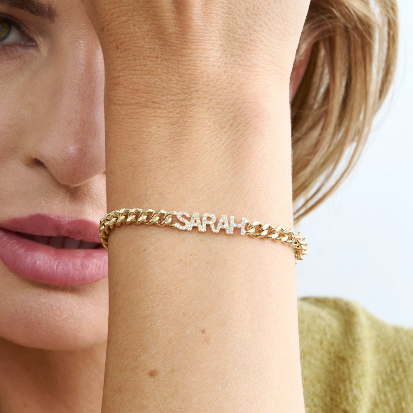 Evergreen Shine Cuban Chain Bracelet