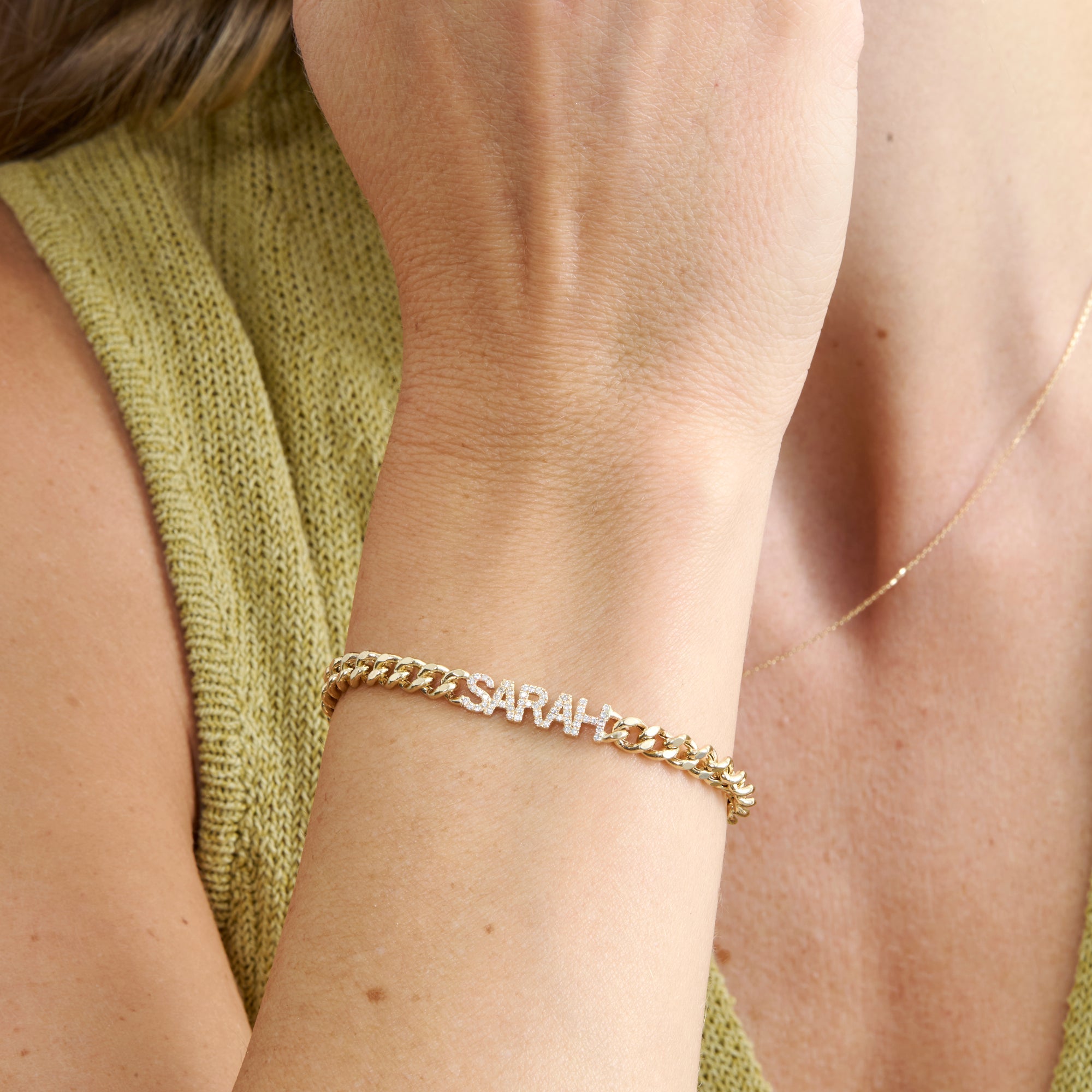 Evergreen Shine Cuban Chain Bracelet