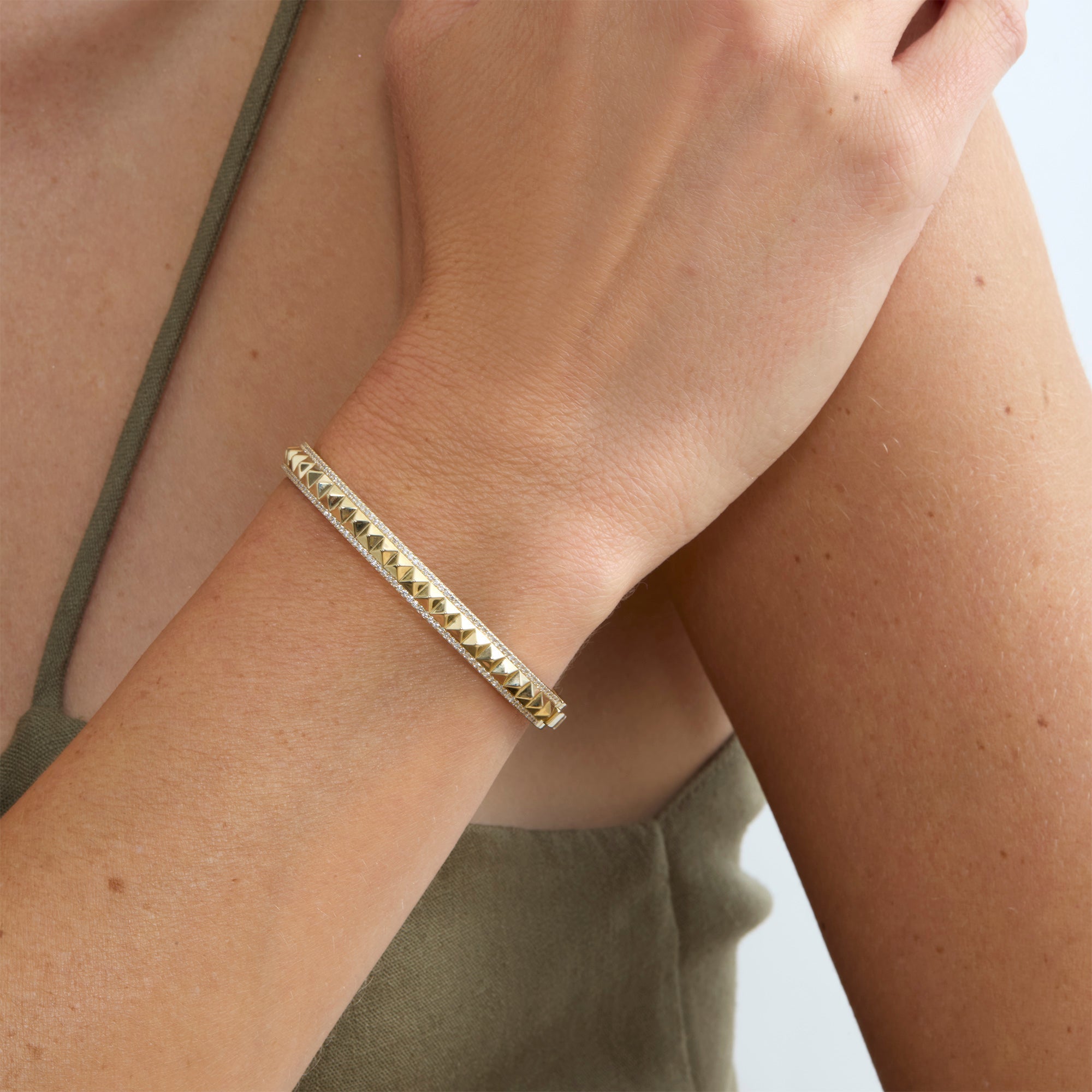 Modern Pyramid Bangle