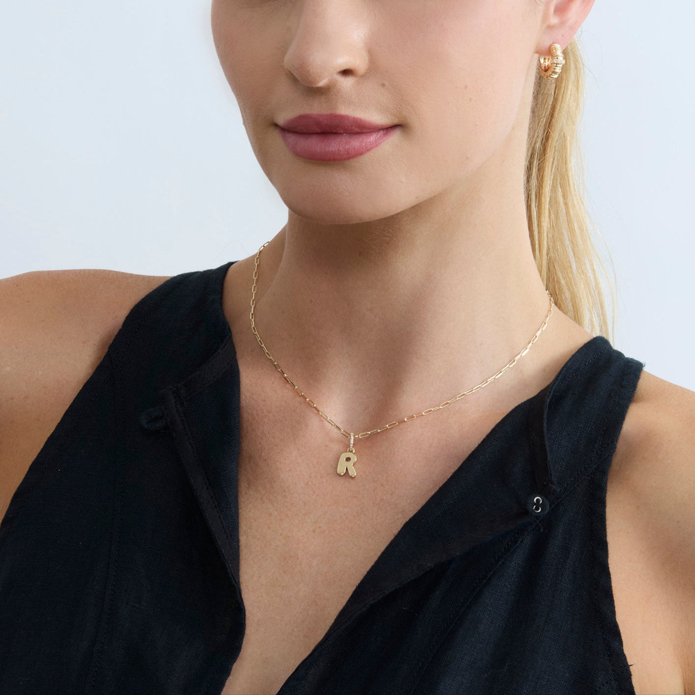 Balloon Letter Initial Necklace