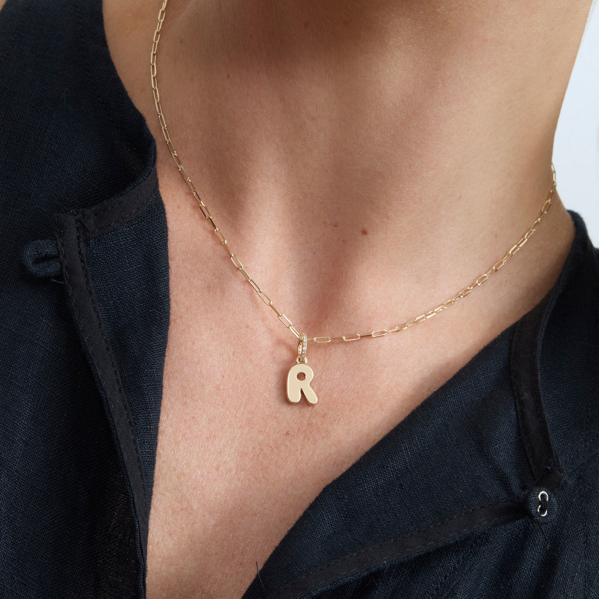 Balloon Letter Initial Necklace