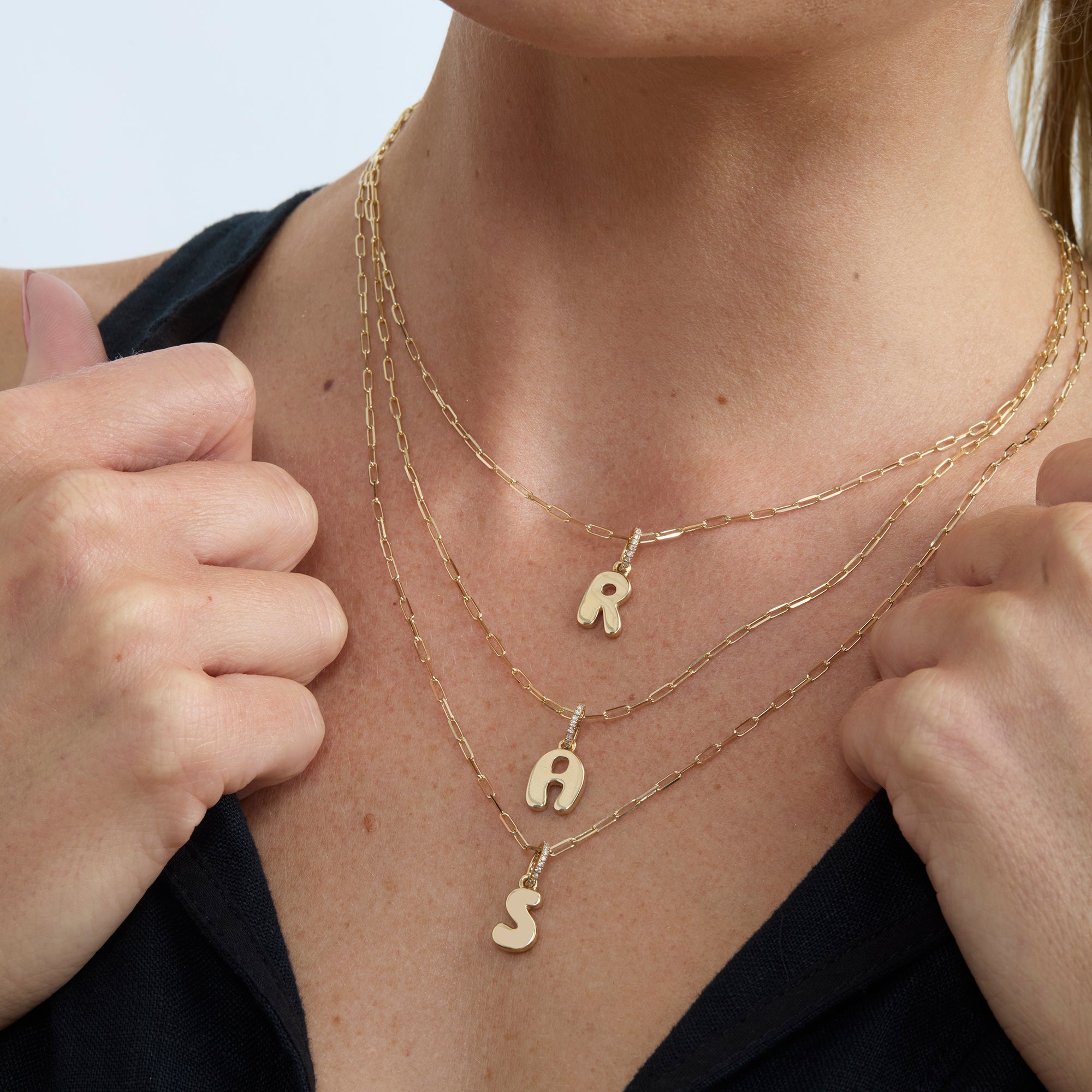 Balloon Letter Initial Necklace