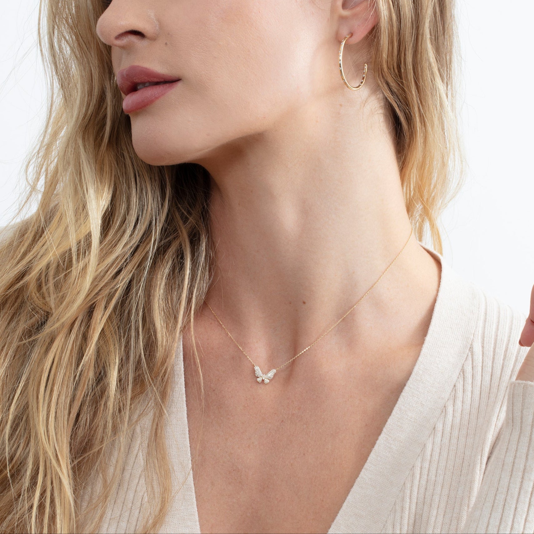 Diamond Twilight Butterfly Necklace