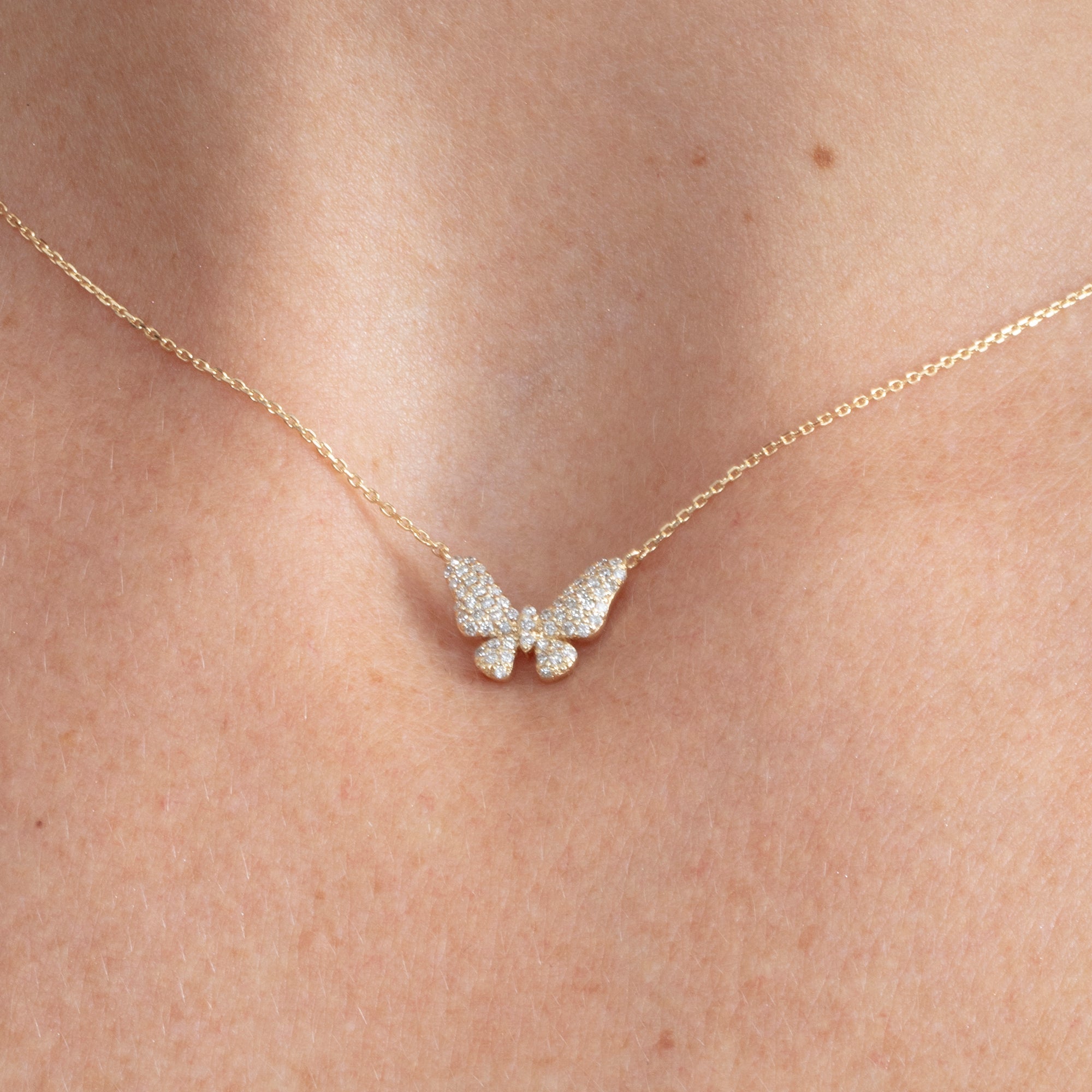 Diamond Twilight Butterfly Necklace