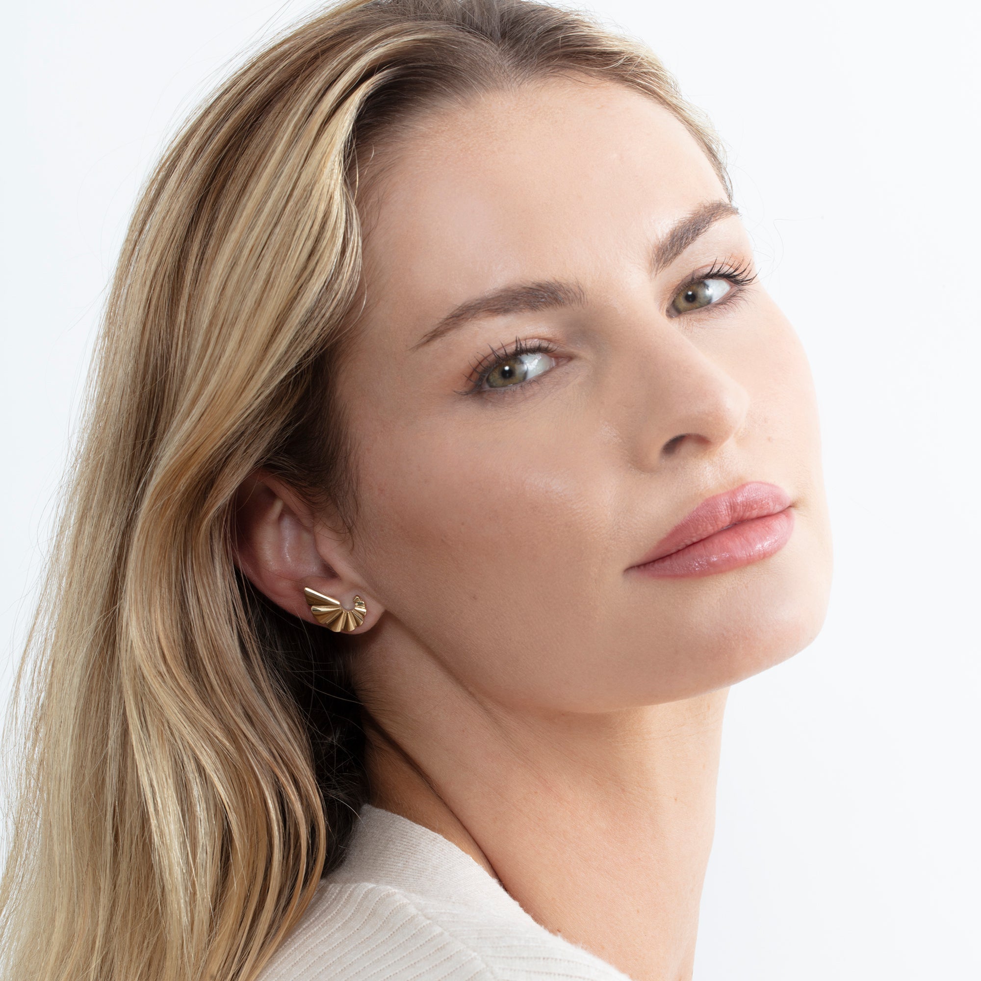 Whimsical Fan Stud Earrings