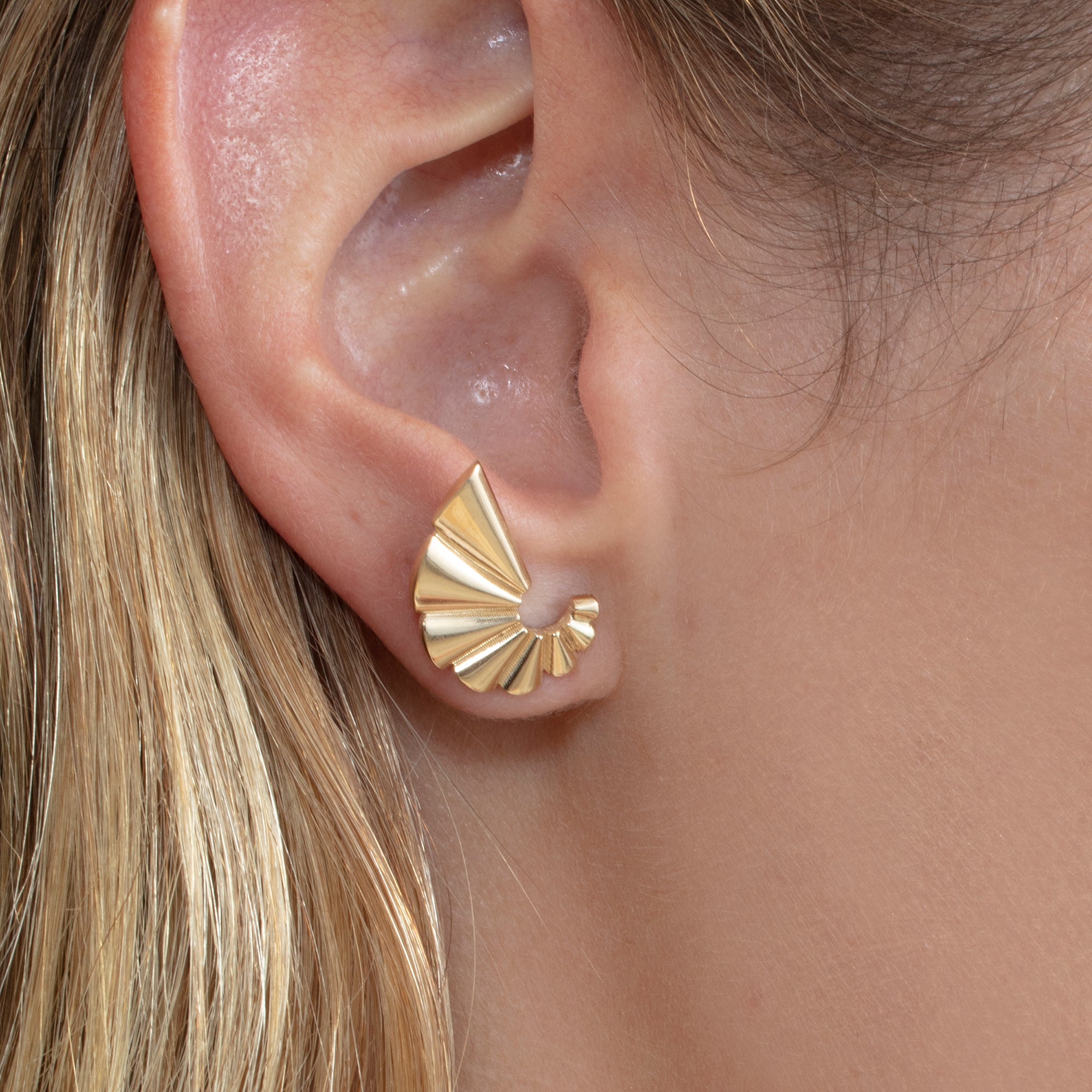 Whimsical Fan Stud Earrings