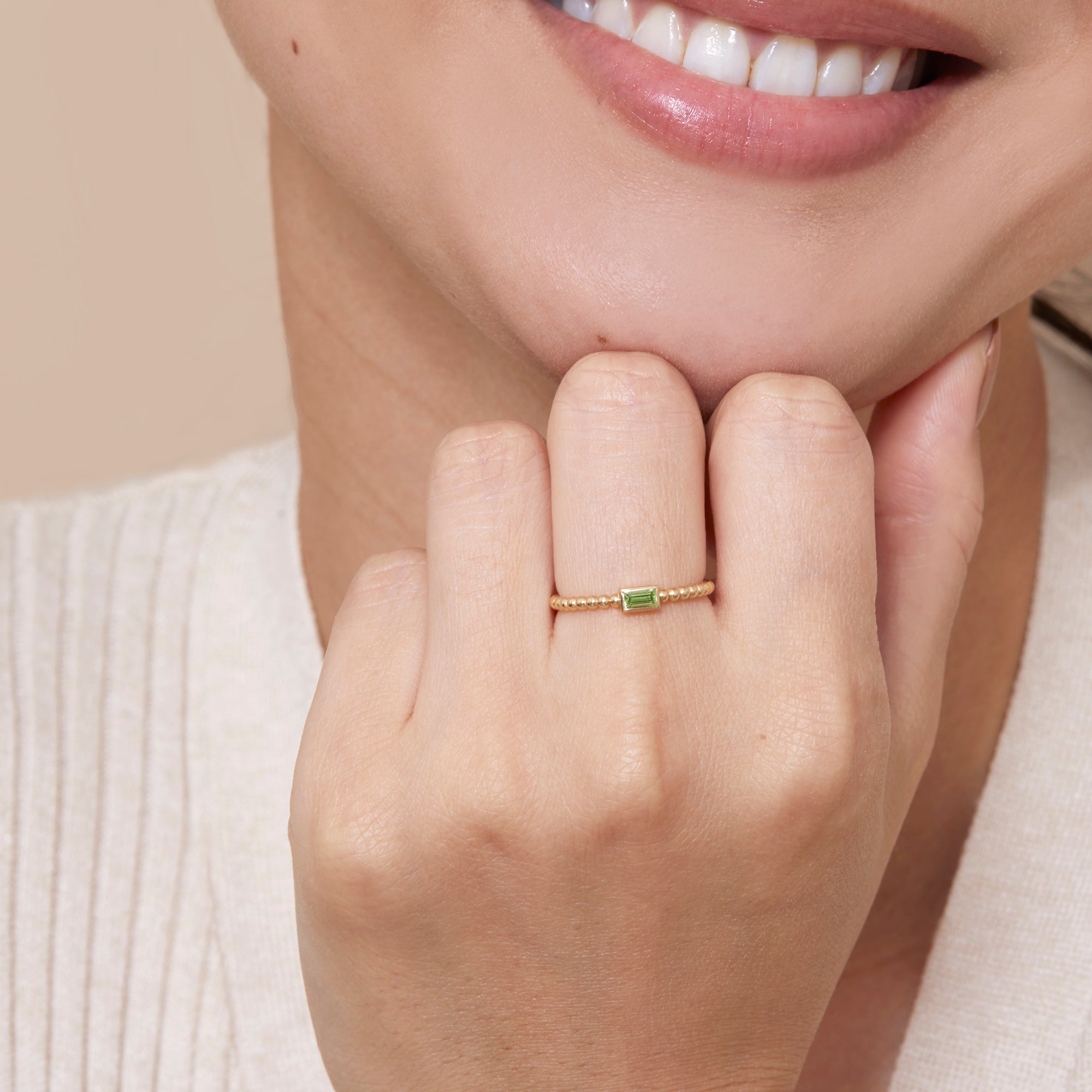 Tranquil Peridot Ring
