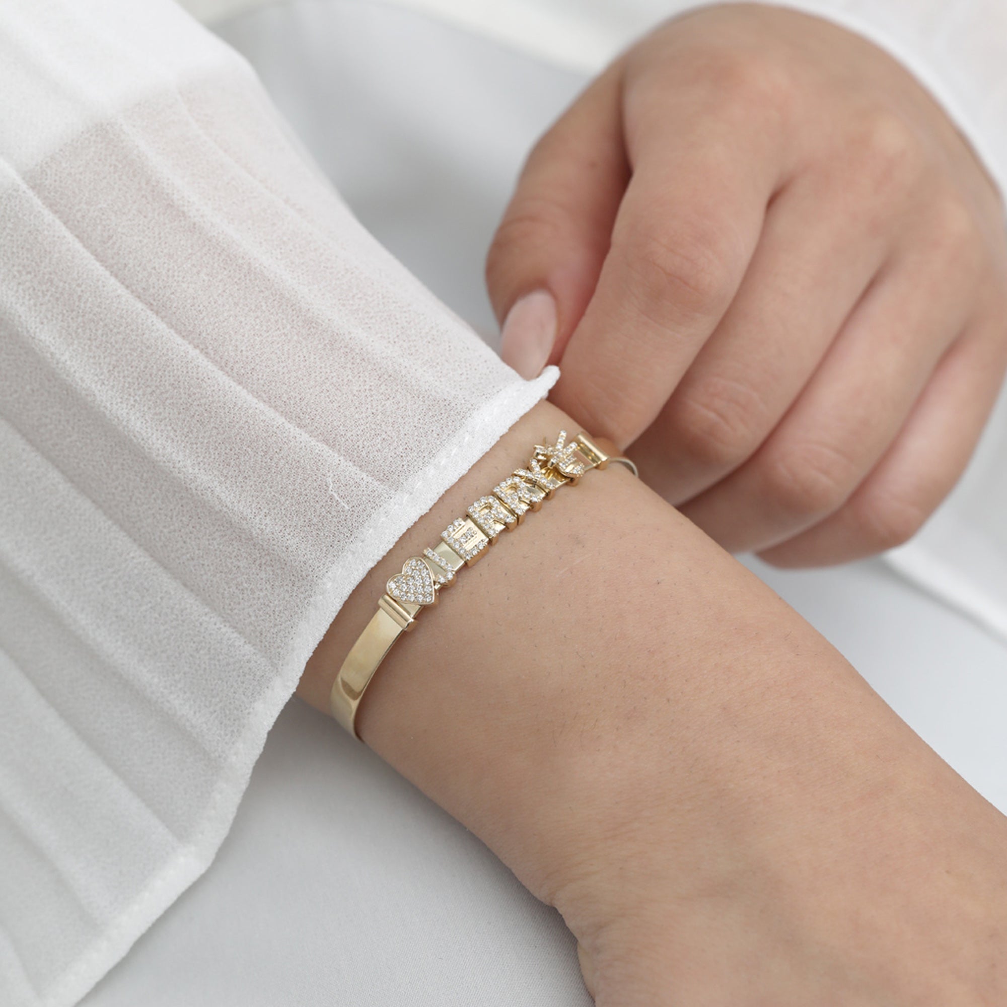 Sliding Accent Bangle Bracelet
