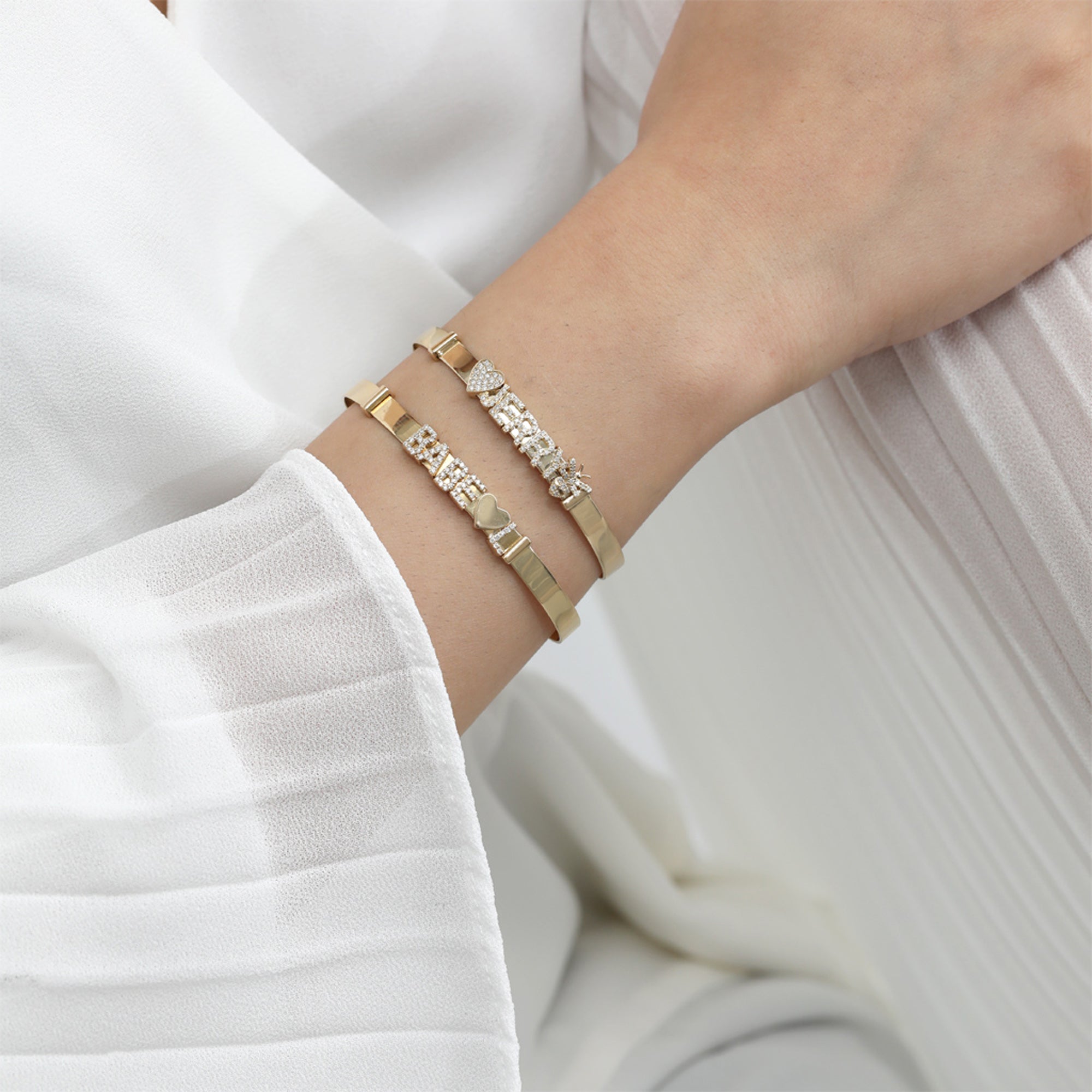 Sliding Accent Bangle Bracelet