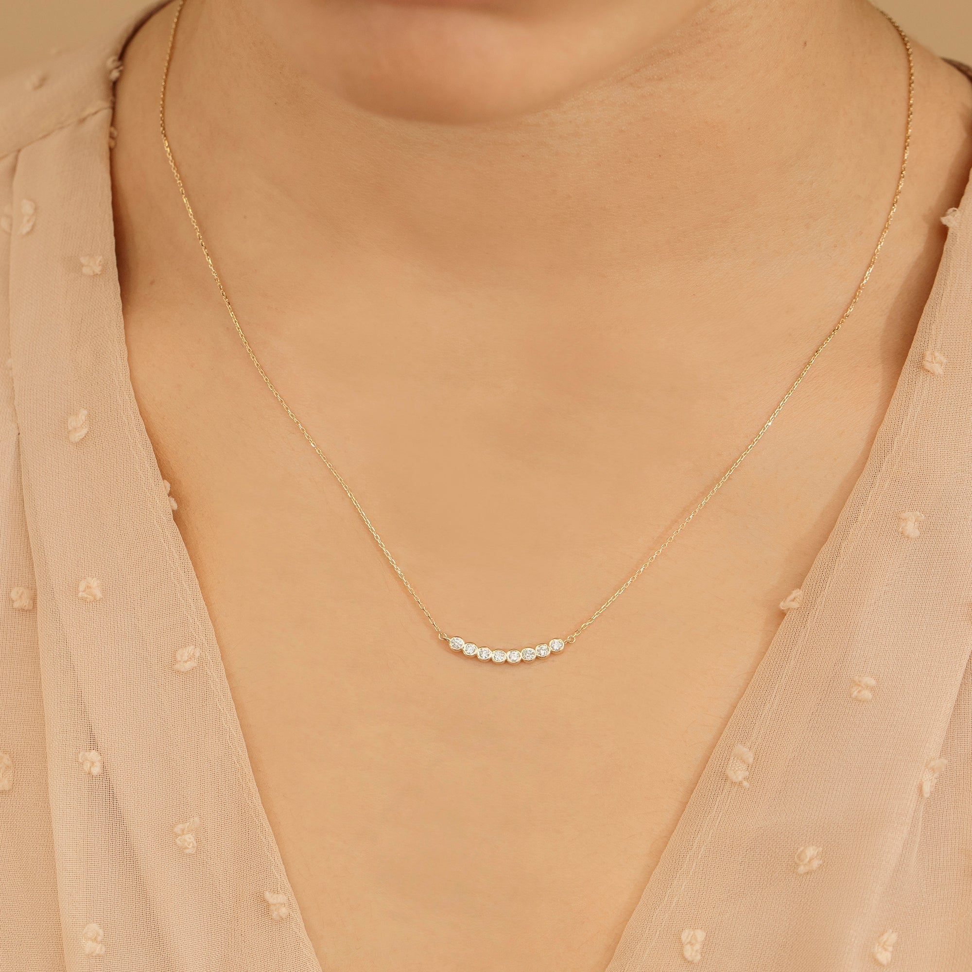 Bubble Line Pendant Necklace