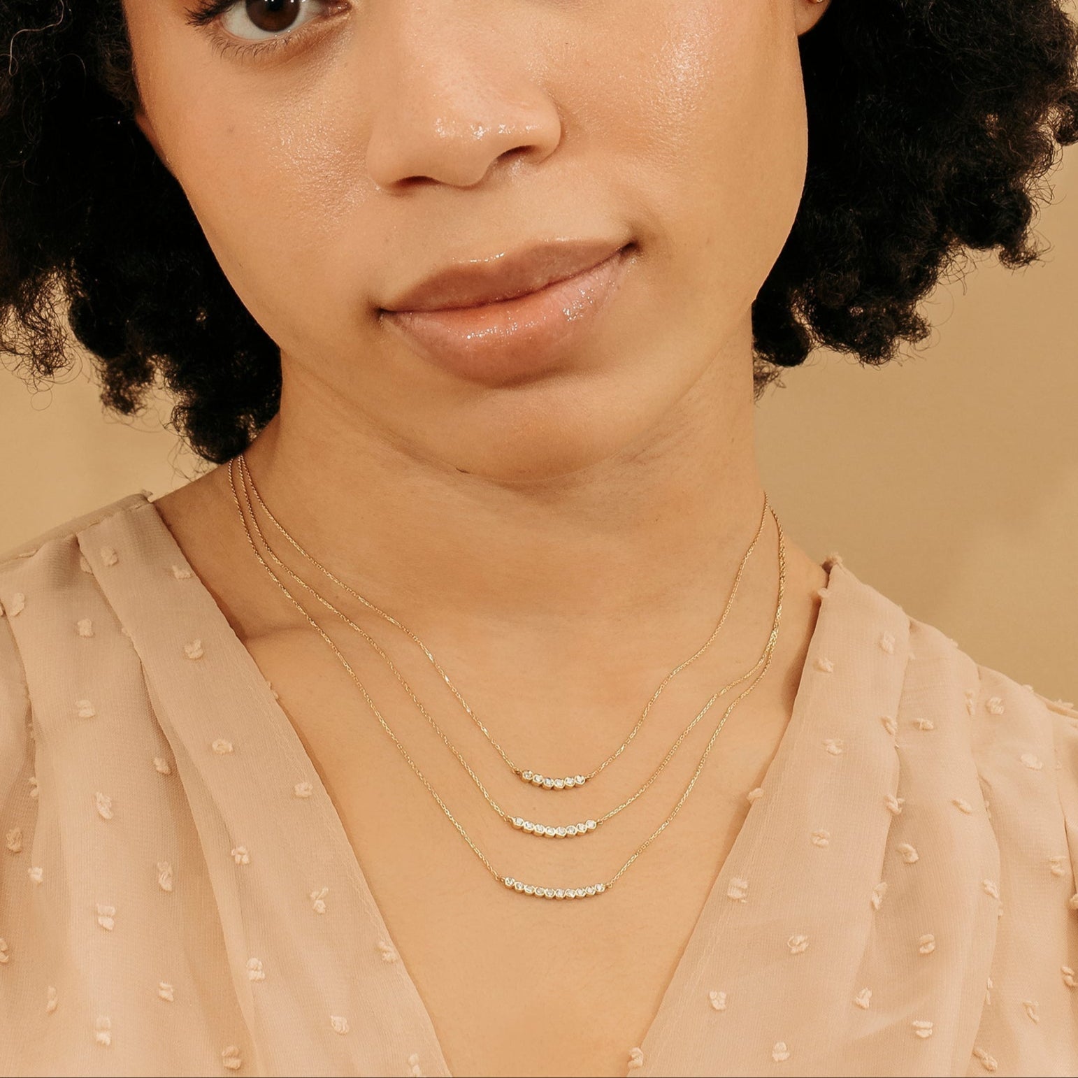 Bubble Line Pendant Necklace