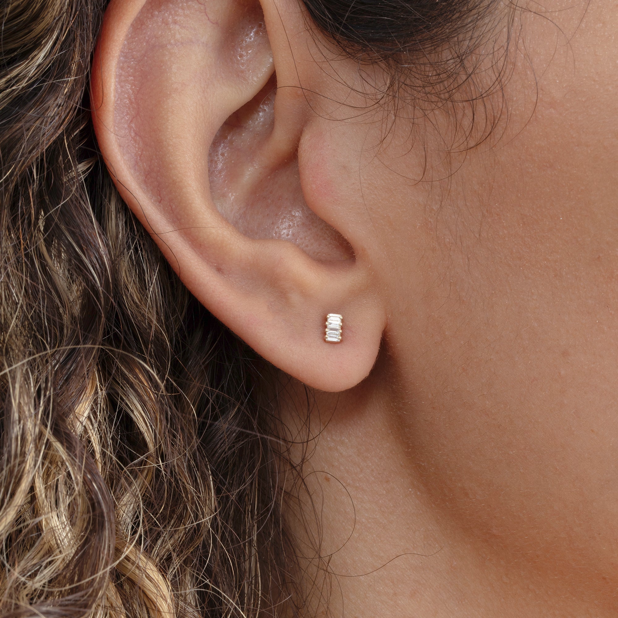 Baguette Quartet Studs