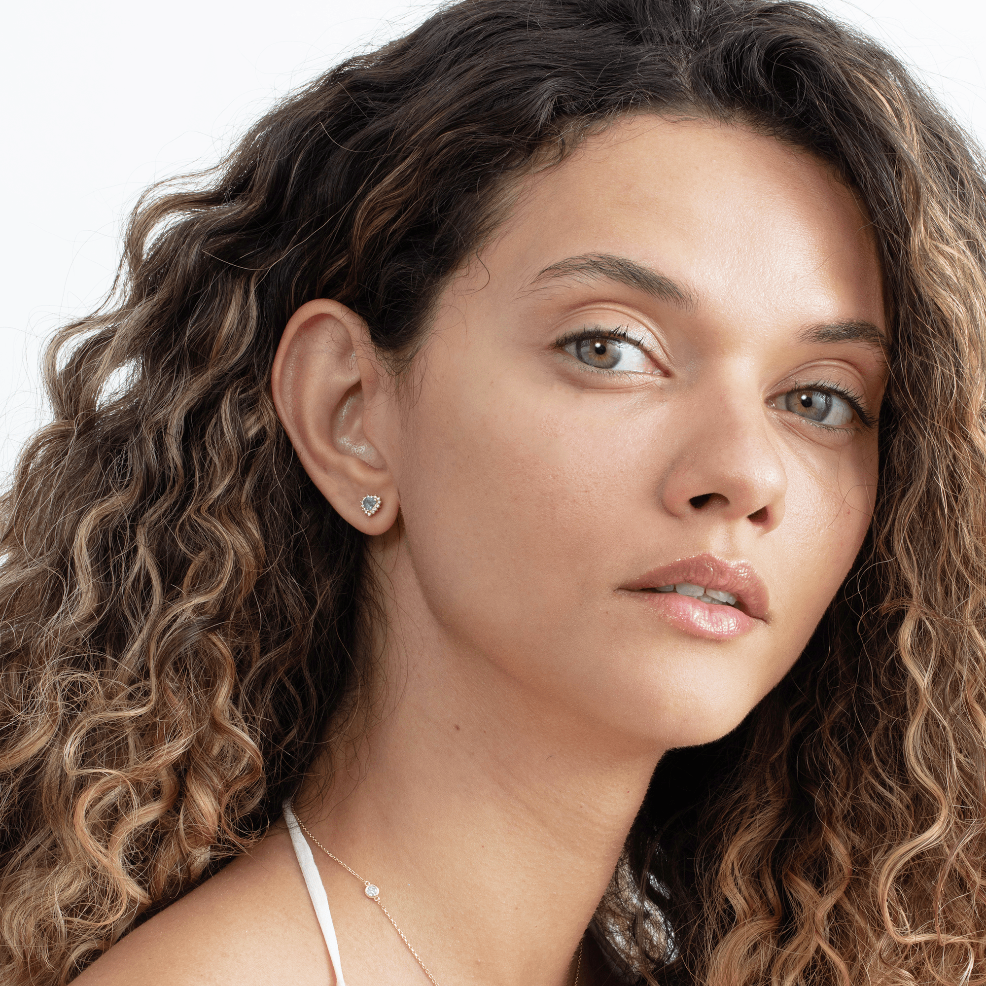 Heart of Emerald Stud Earrings
