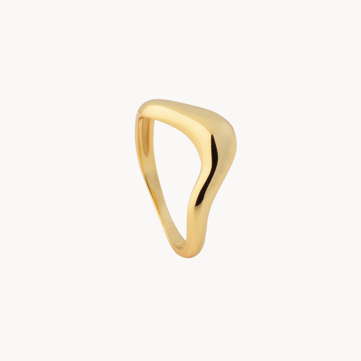 Modern Gold-Plated Ring - Jewel Edition