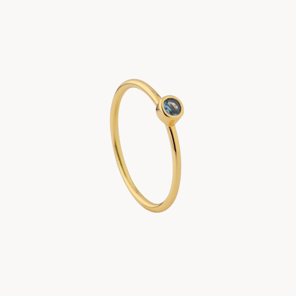 Aqua Solitaire: Serene Elegance in a Ring - Jewel Edition