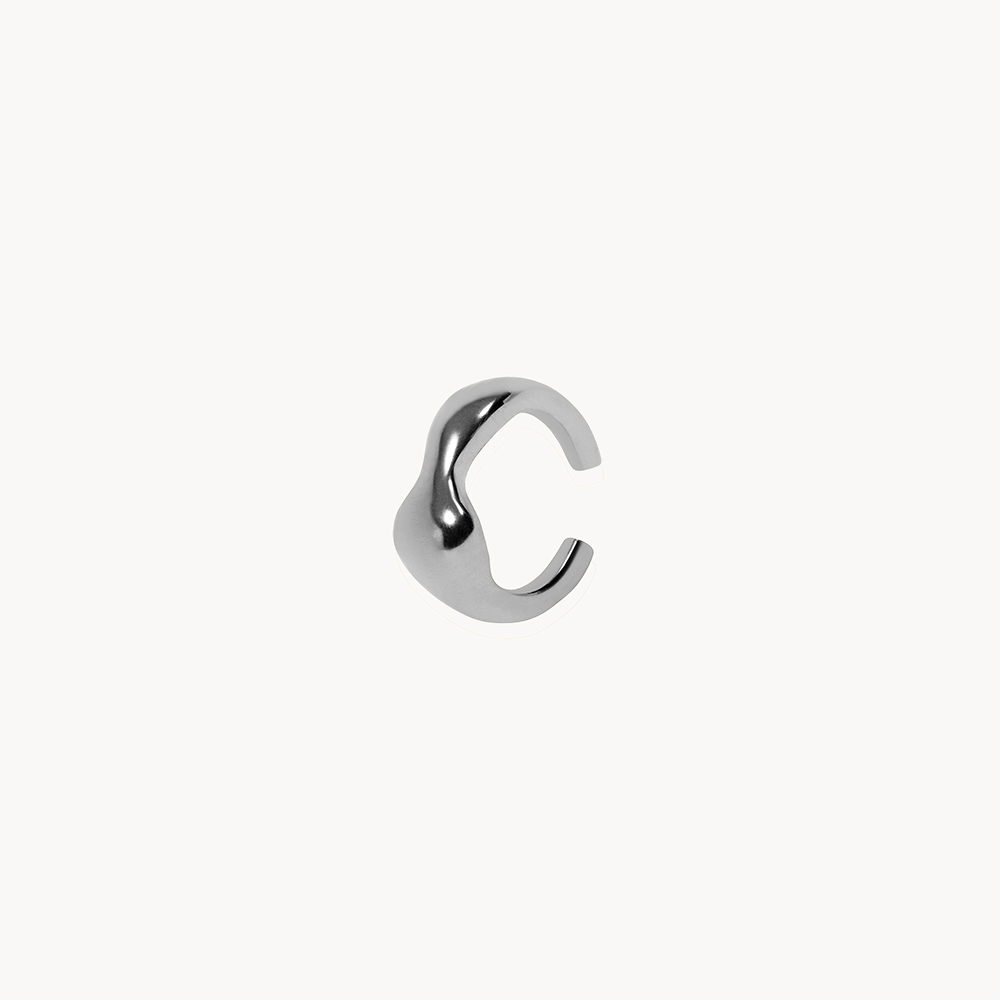 Arista Irregular Design Ear Cuff - 18kt Gold-Plated Steel | Rhodium-Plated Steel - Jewel Edition