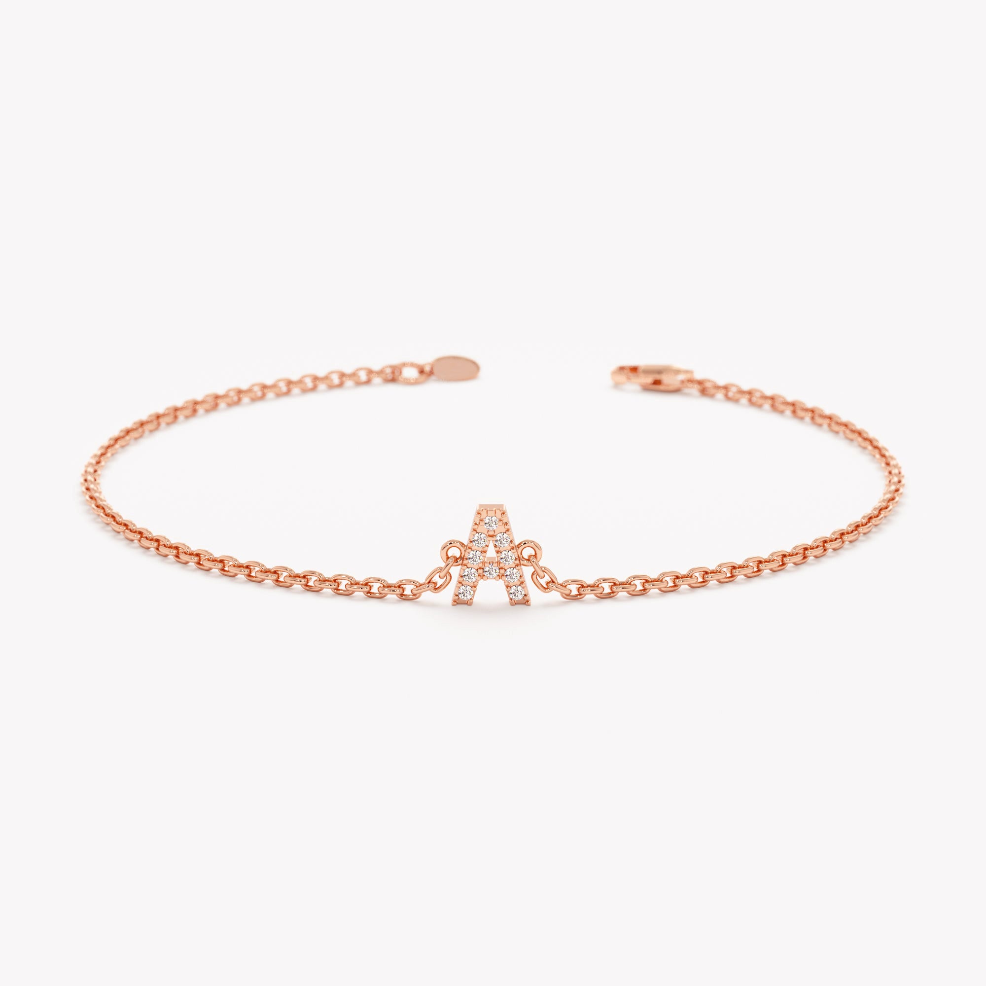 Monogram Diamond Chain Bracelet