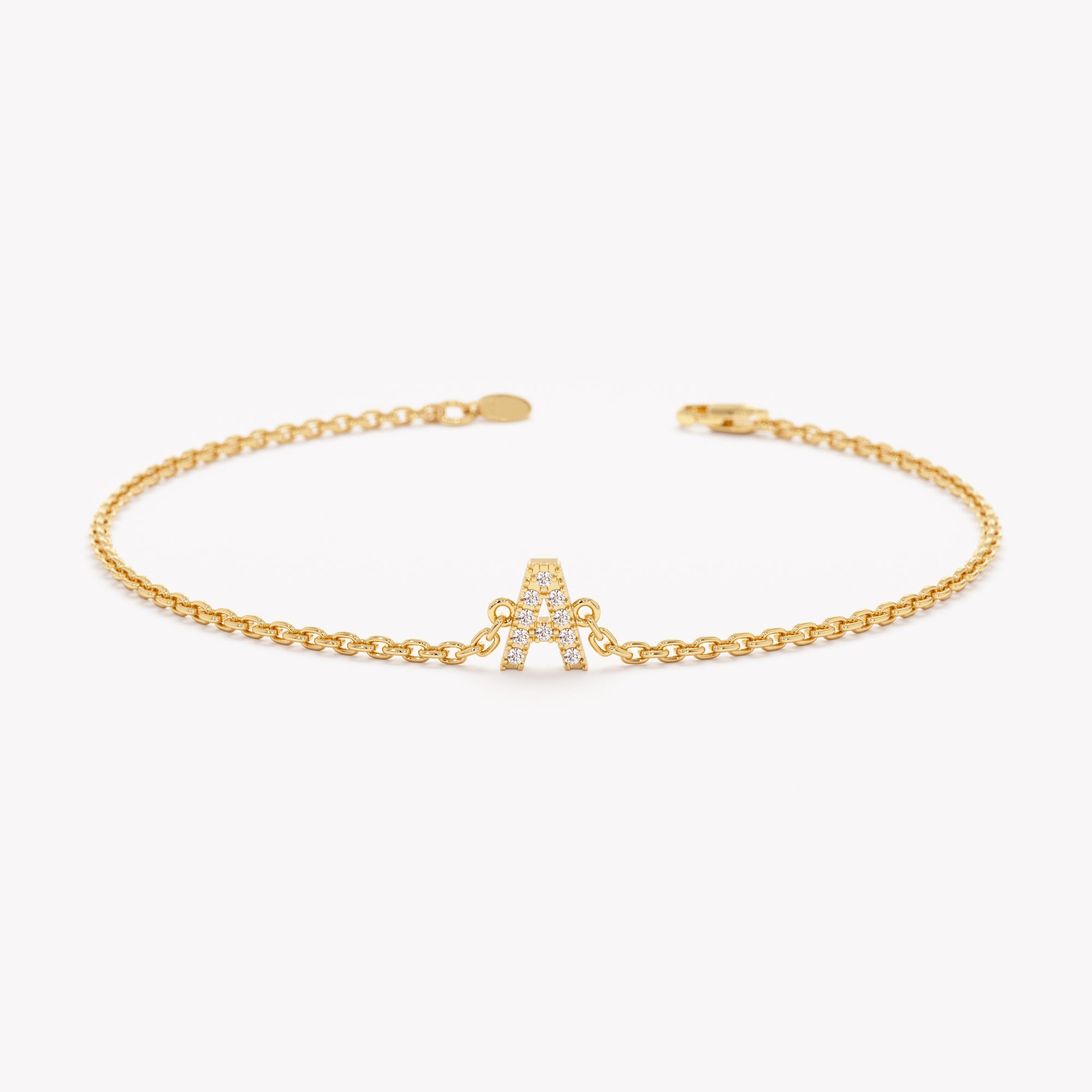 Monogram Diamond Chain Bracelet