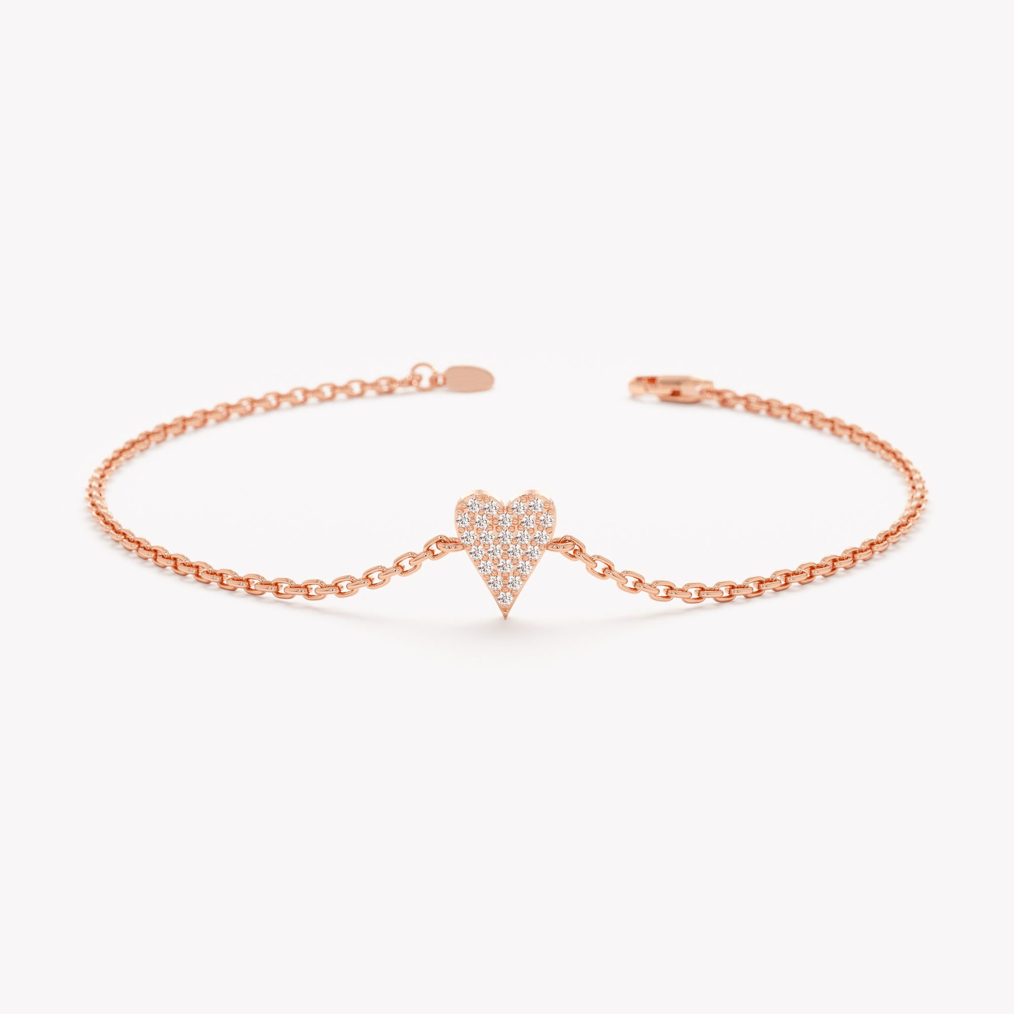 Fine Heart Pendant Bracelet