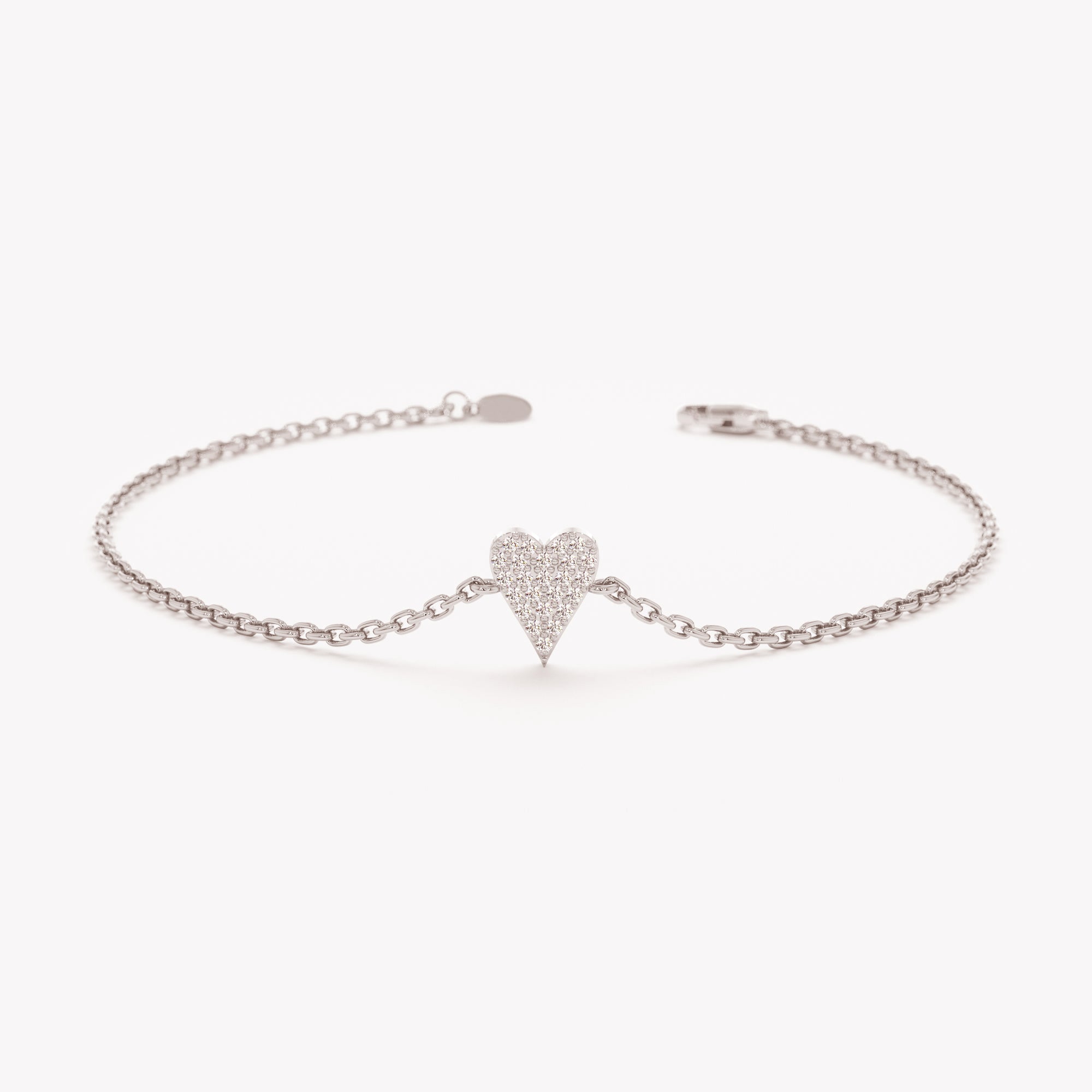 Fine Heart Pendant Bracelet